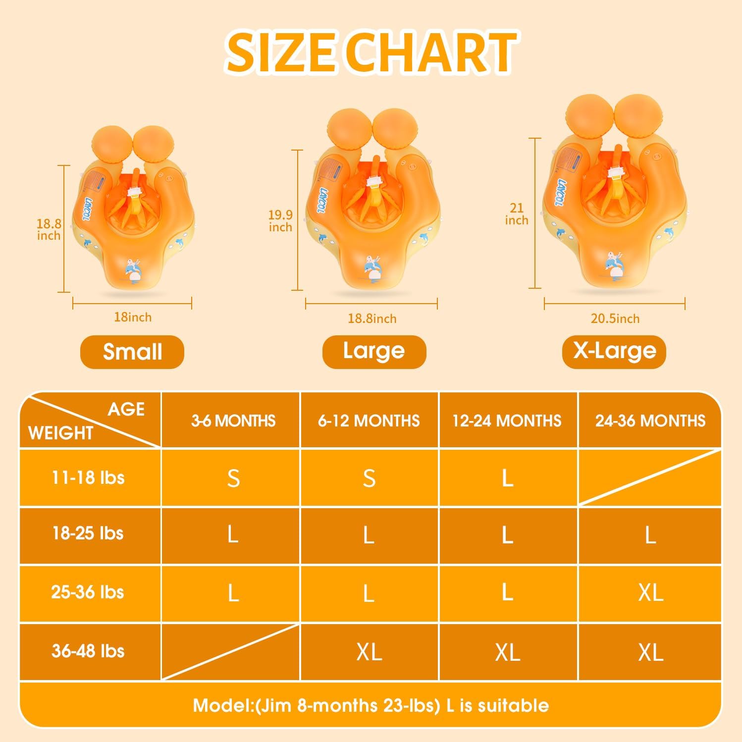 Upgraded No Flip Over Baby Pool Float, Baby Float with Canopy UPF50+, Inflatable with Double Air Chambers,Five Safety Protection Anti-flip Safe, Baby Swimming Float with 2 Tail for 6-36 Months