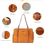 Lasaviin Fashion Dog Purse Pet Carrier Sac en cuir pour petits chiens Cats Puppy, Portable Tote Bag Airline Approuvés Soft-Sided Carriers (Brown)