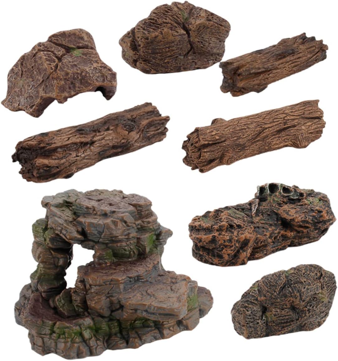 Toddmomy 8pcs Terrarium Decor Rocks Boy Girl Model Toys Mini Landscape Scene Toys