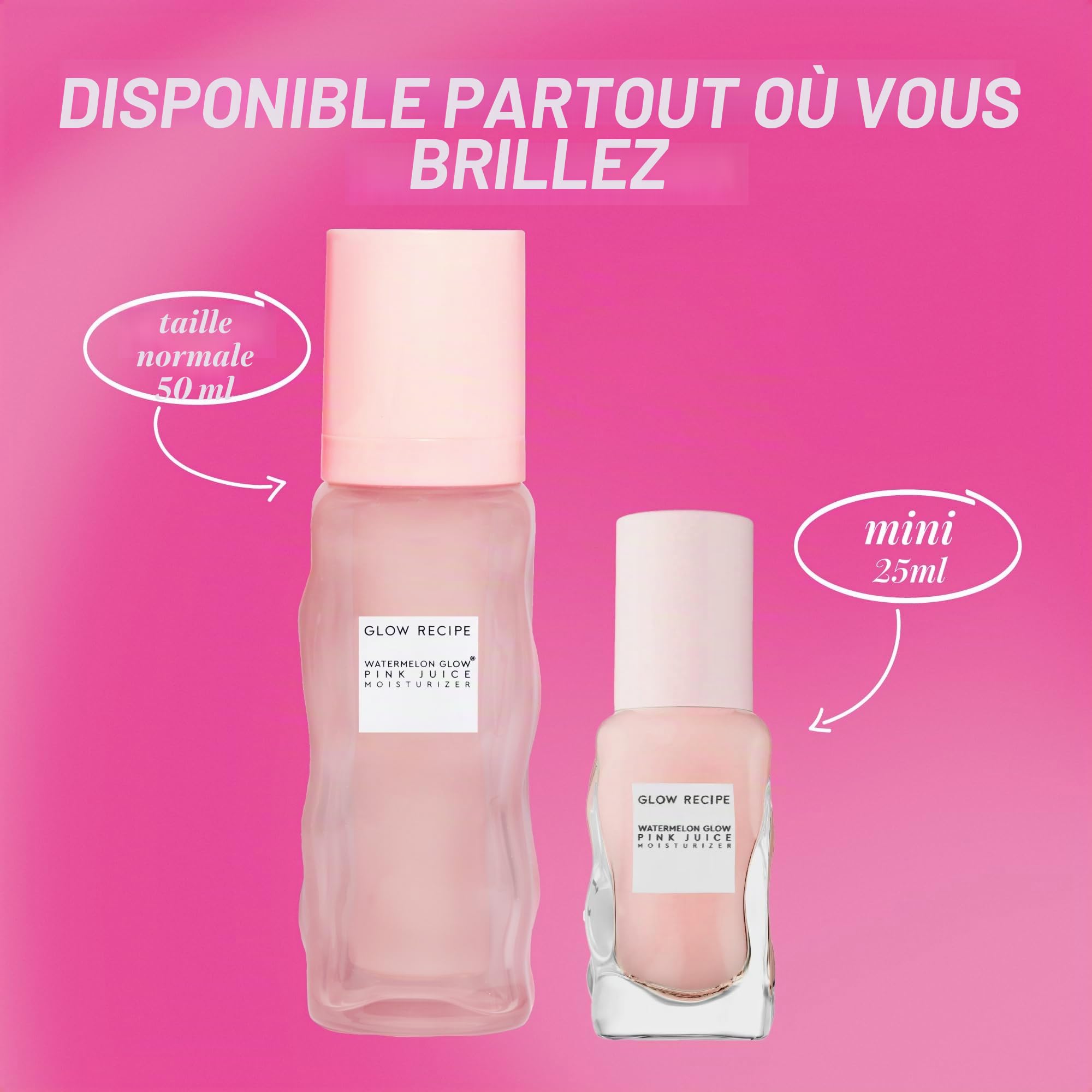 Glow Recipe Gel hydratant au jus de rose, gel hydratant coréen pour peau de verre, hydratant sans huile pour le visage à l'acide hyaluronique pour peaux grasses, non comédogène, durable (50 ml)