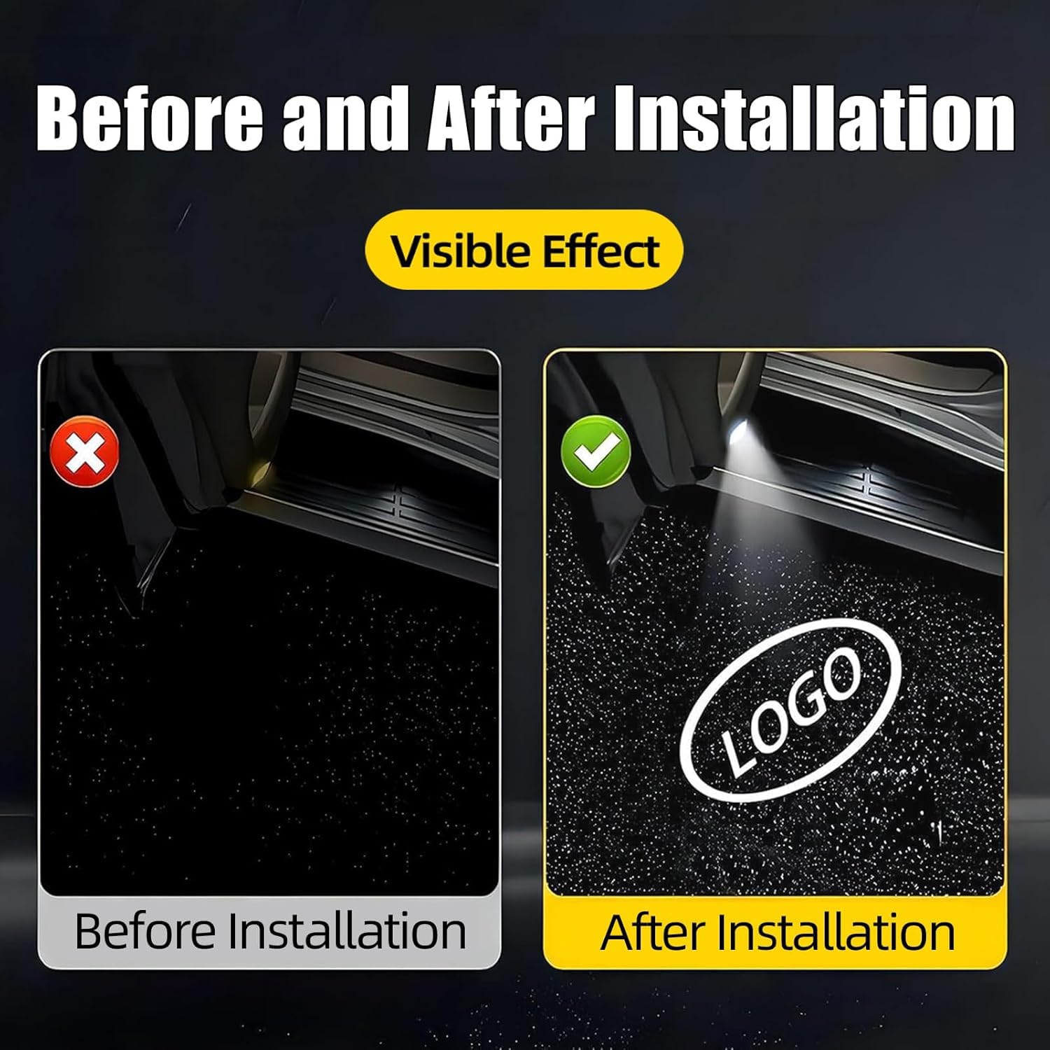 Autotür LED Einstiegsbeleuchtung Logo Projektor Willkommenslicht, kompatibel mit Superb MK2 MK3 2009-2025, 2 Stück