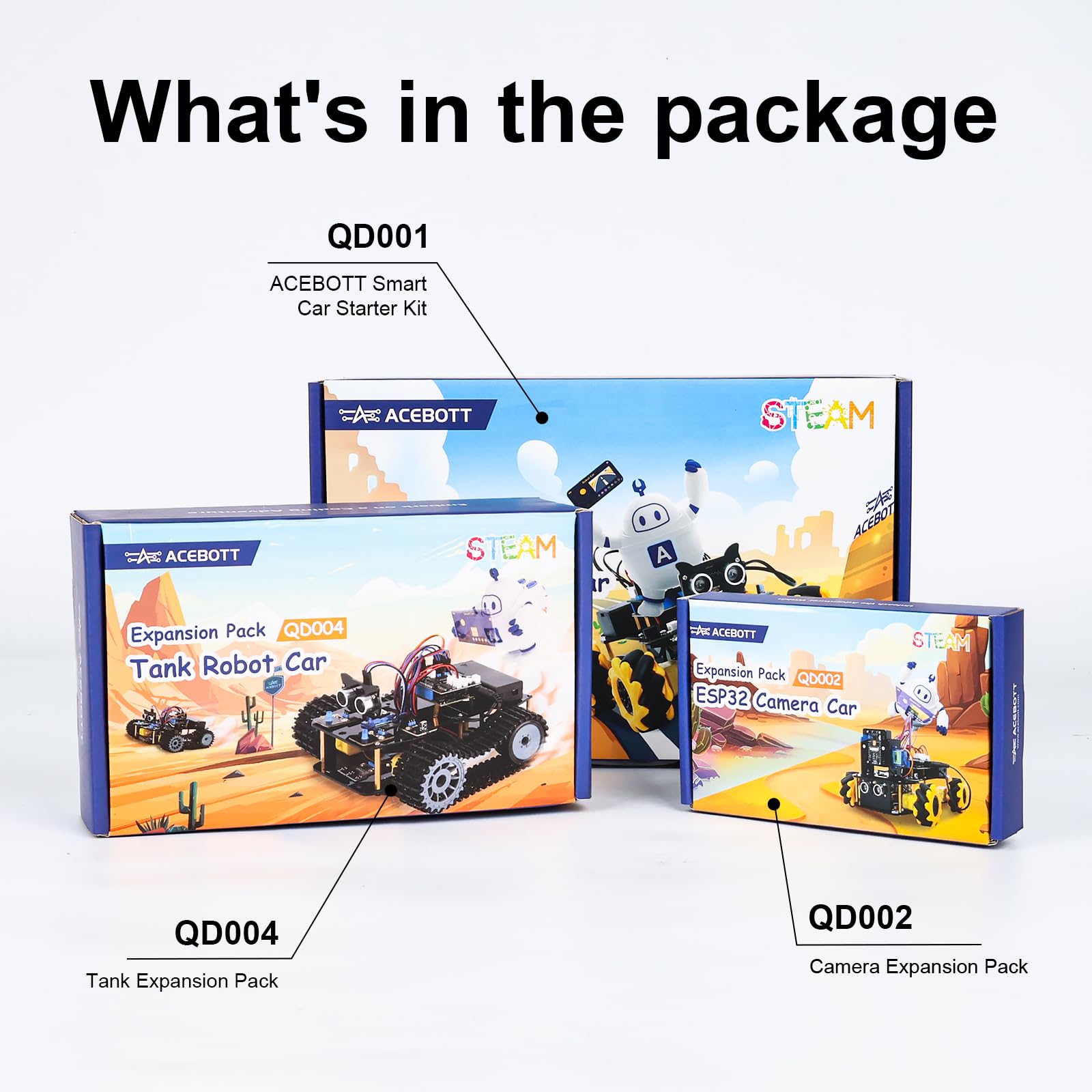 ACEBOTT Kit di programmazione giocattolo STEM con fotocamera compatibile con Arduino e Scratch