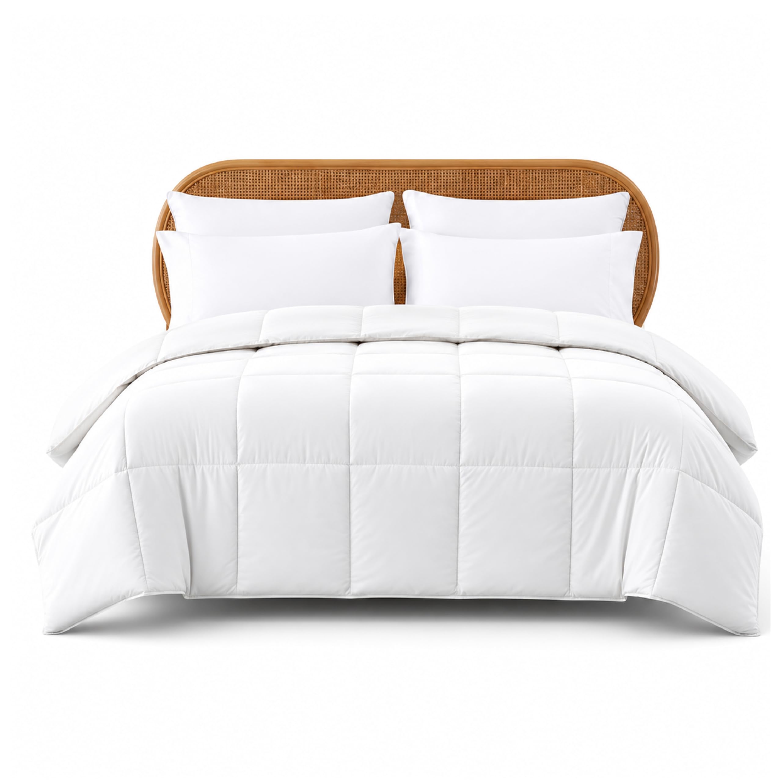 Modern Threads Pacific Coast Textiles Reversible Down Alt Comforter, Polyester, White, King
