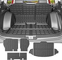 Vista 16 de powoq Alfombrilla de carga Fuel compatible con Honda CRV 2023 2024 2025 2026 Alfombrilla de maletero Protector de asiento trasero Revestimiento