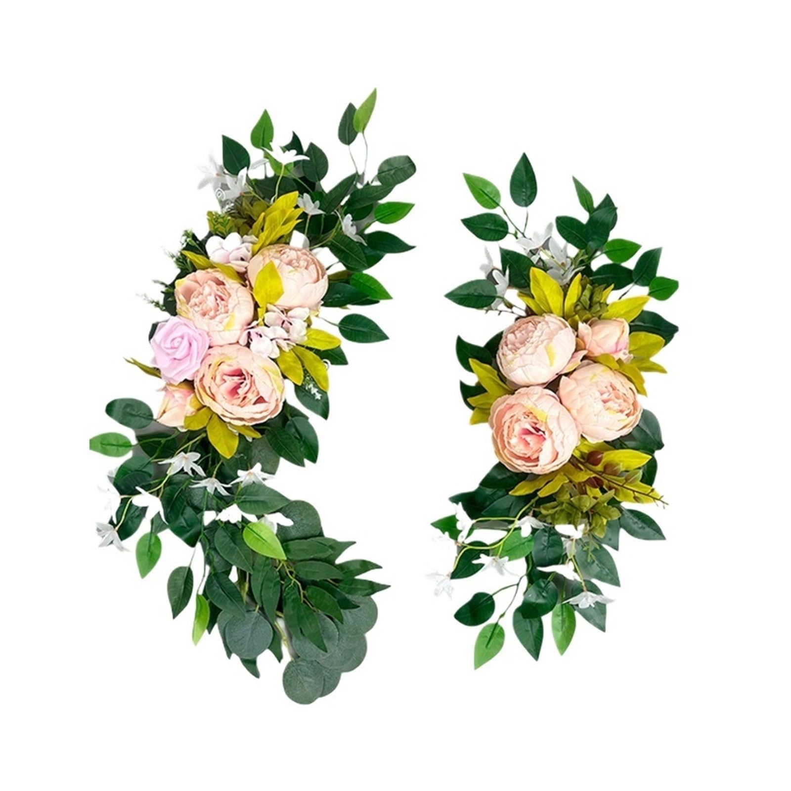 Casetlong 1set Artificial Flowers Wedding Garland Drapes For Decorations(Yellow B)