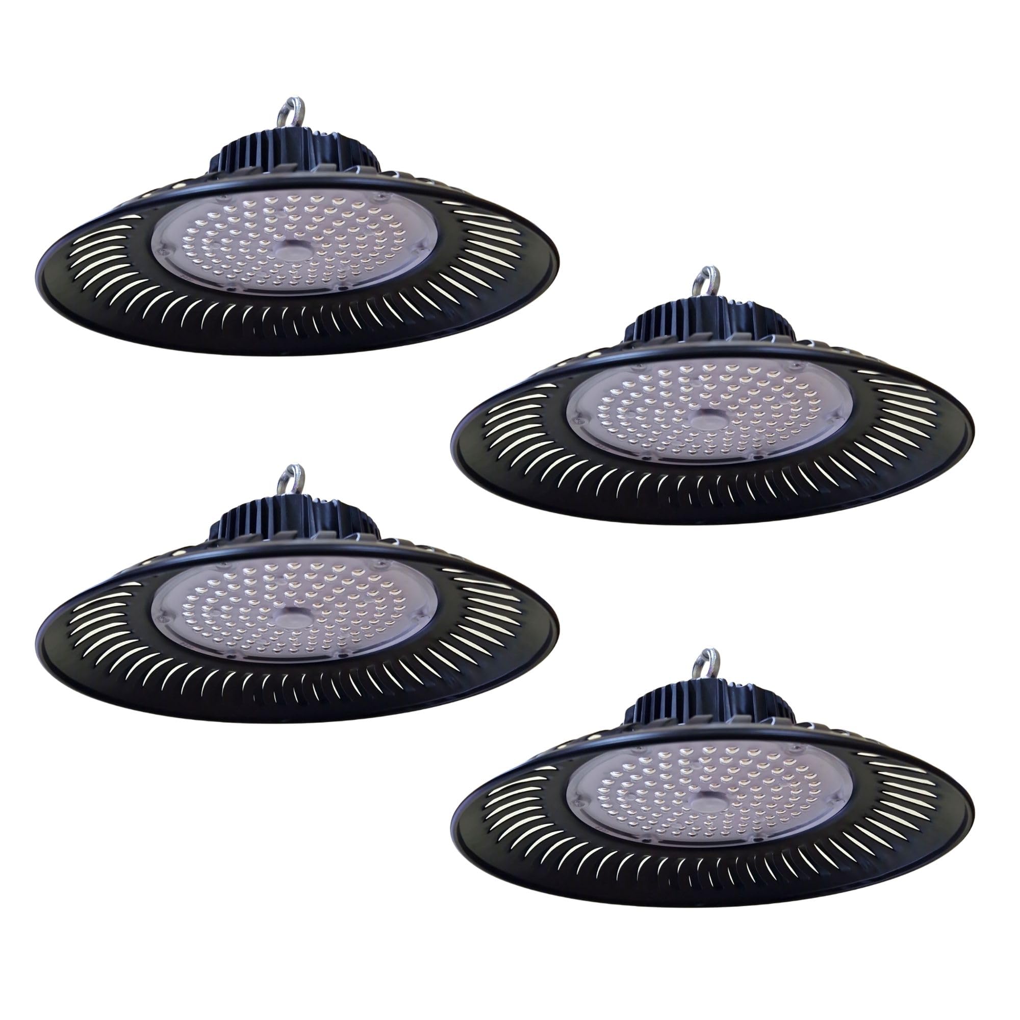 Jandei – 4 x Campana Industrial Led UFO ECO 200W (equivalente 1500W), 18000 LM, Lámpara Led Luz Blanca Fría 6000K, Superbrillante. Iluminación Nave, Taller, Garaje, Fábrica (1 Unidad)