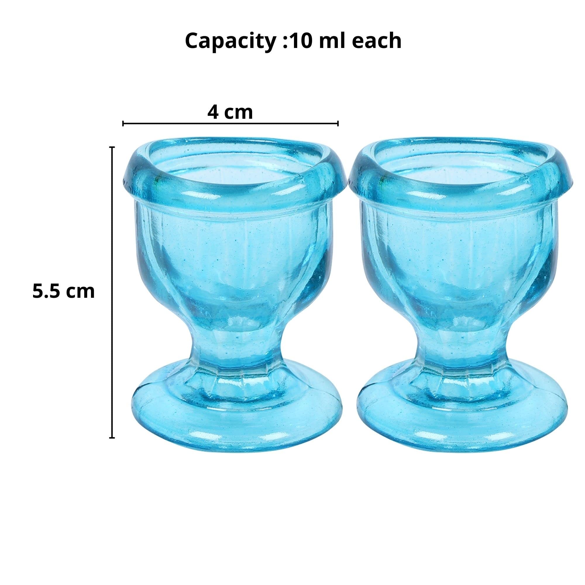 Gobelet de lavage oculaire en verre avec design technique pour s'adapter aux yeux pour un nettoyage efficace des yeux – Bord en forme d'œil, ajustement parfait Lot de 2 (bleu ciel)