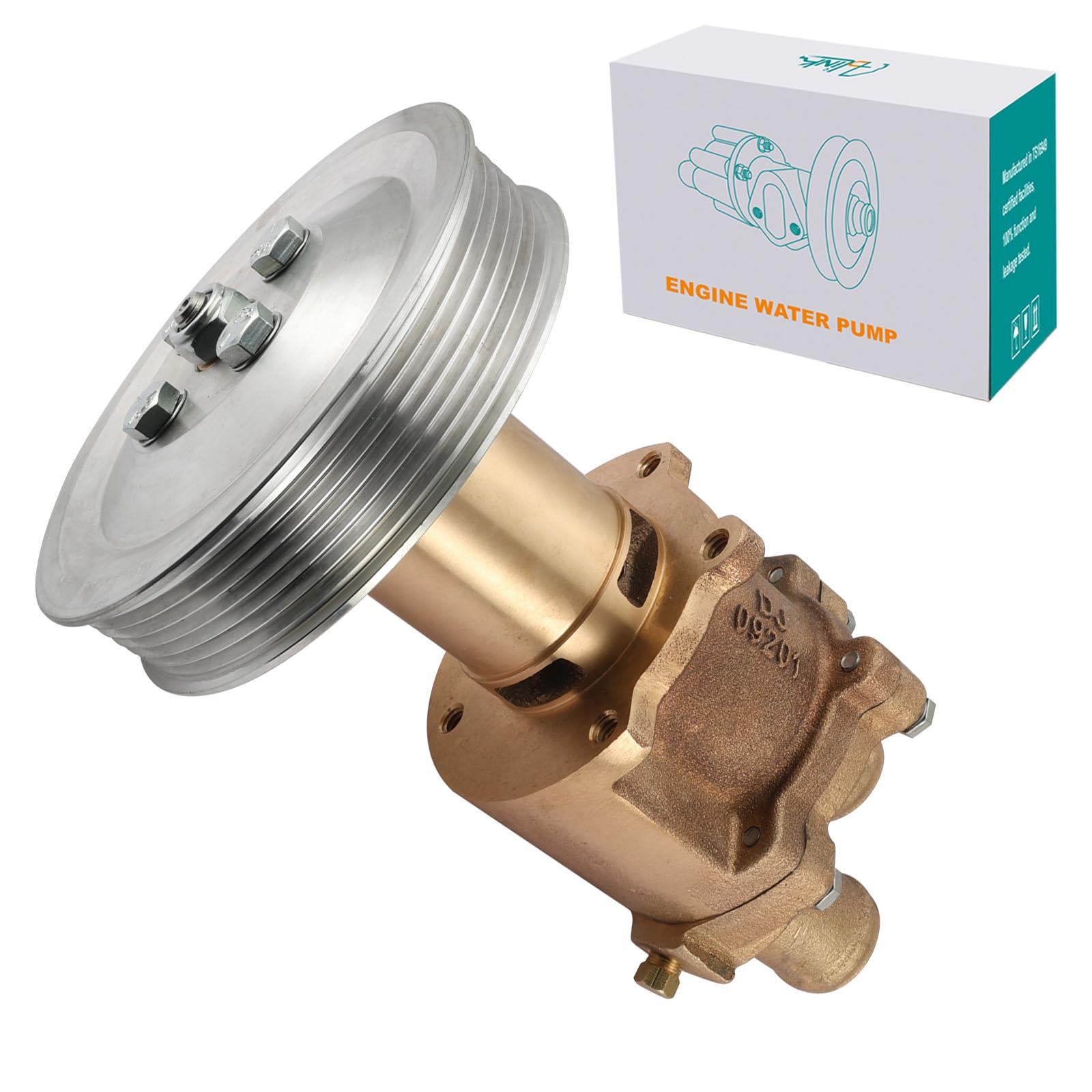 Photo 1 of AULINK 46-807151A9 46-72774A86 Water Pump For Mercruiser Bravo 4.3L 5.0L 5.7L 6.2L 7.4L 8.2L with Serpentine Belt Pulley Sterndrive Engine
