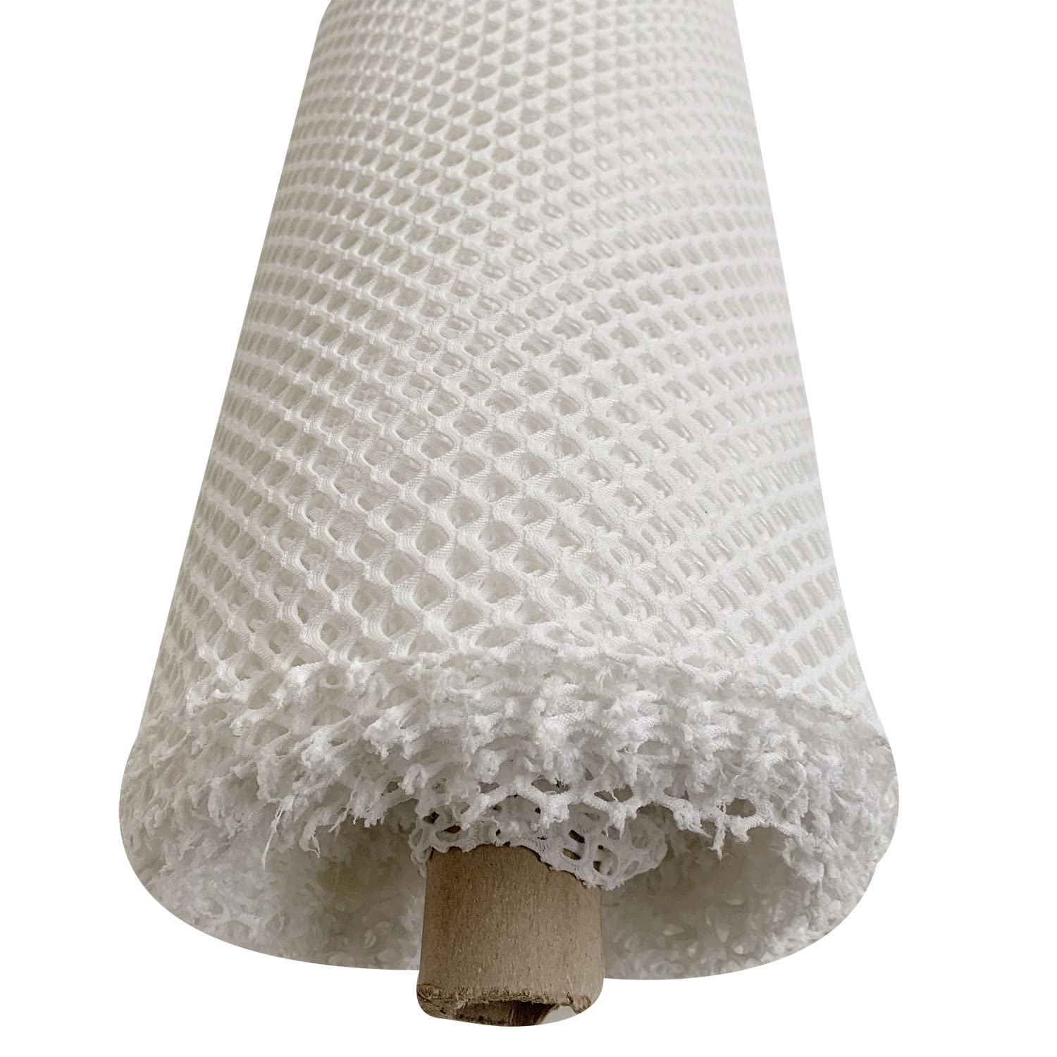 EU Fabrics Diamond Fish Net Mesh Fabric - Lightweight 129gsm Polyester/Spandex Material - Perfect for Fashion Vests, Bridal Dress Clothing, Activewear and House Decor (White - 1 Meter x 170cm)