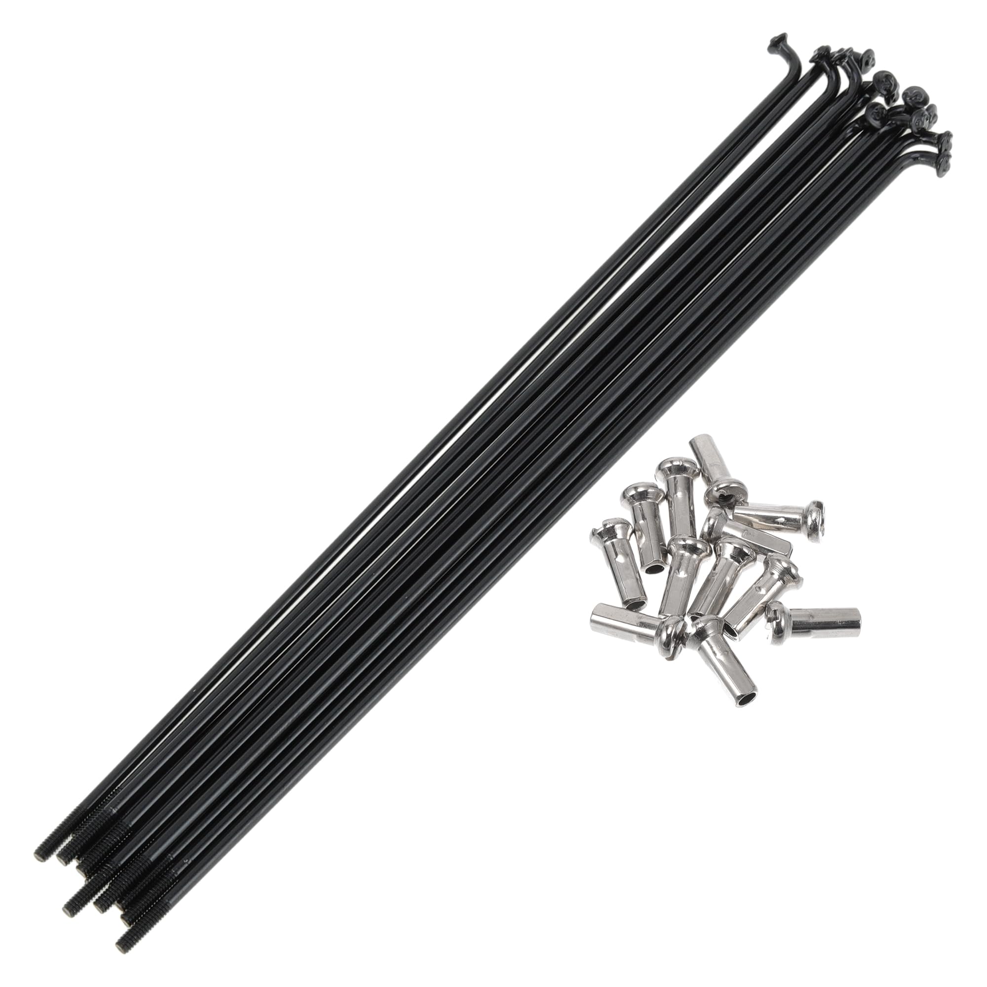 A ABSOPRO Bicycle Spokes 14G 160mm Length Bike Wheel Spokes 304 Stainless Steel Black 1 Set