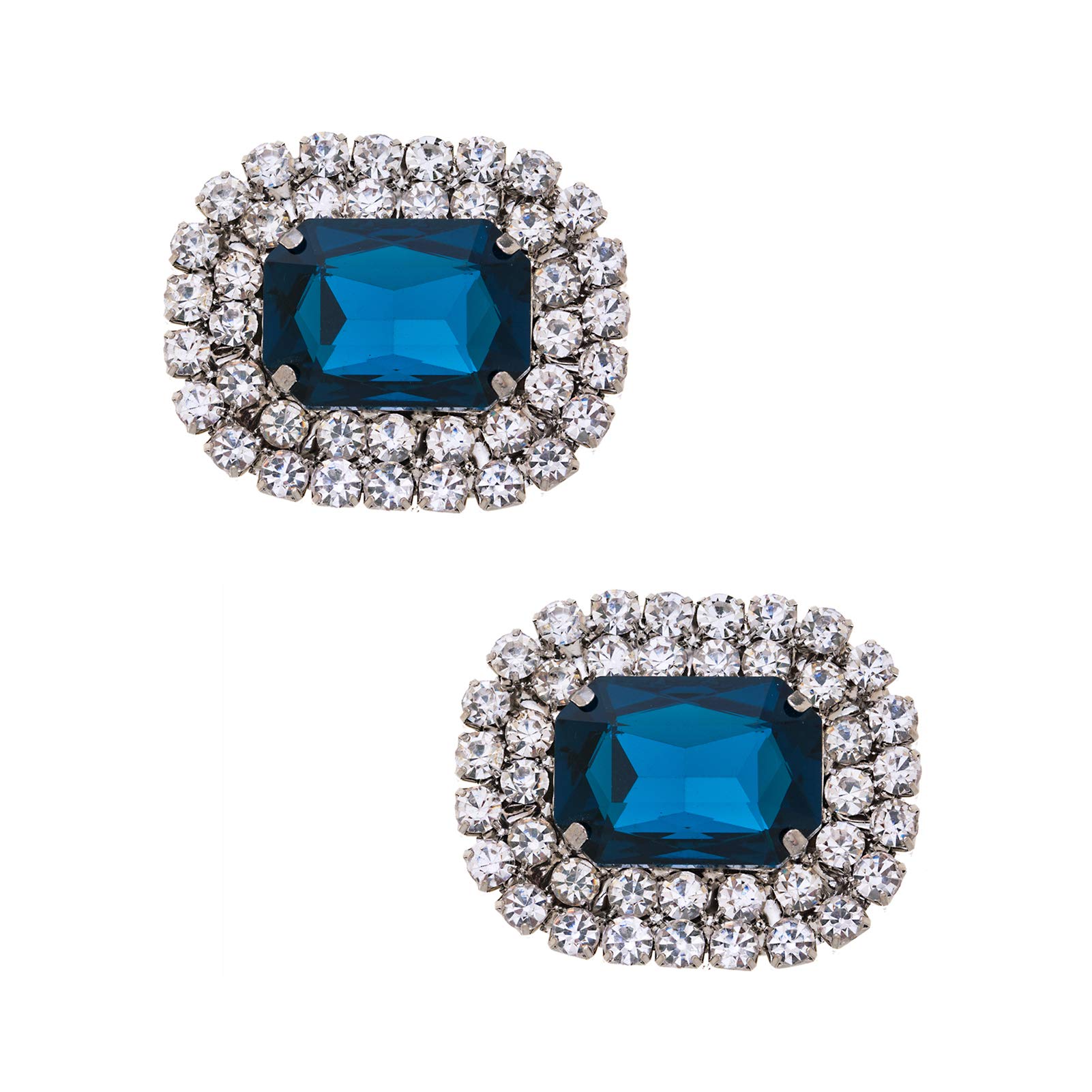 Ruihfas Bridal Wedding Shoes Dress Hat Accessories Fashion Rhinestones Crystal Shoe Clips 2 Pcs