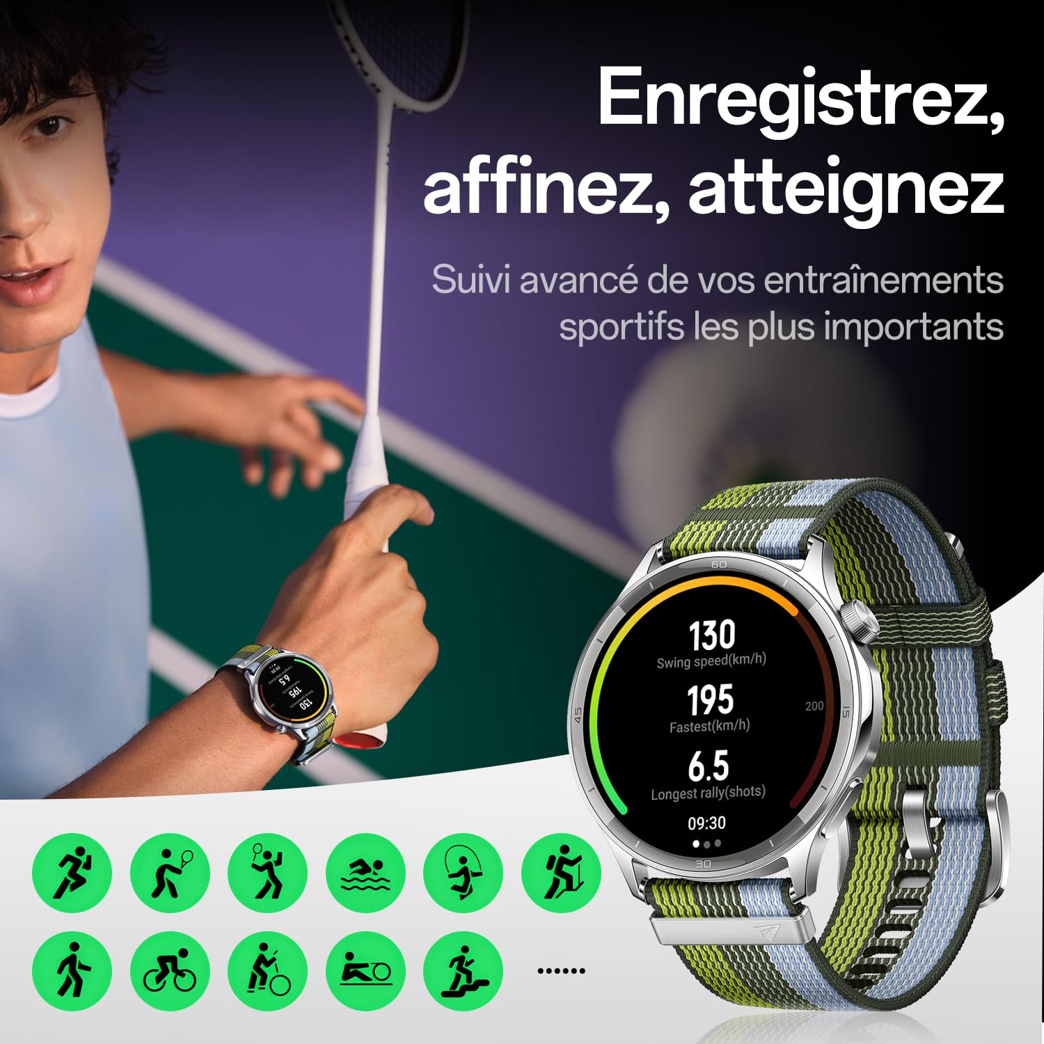 OPPO Watch S Montre ECG Acier 10Jours 3000Nits AMOLED, Silver Gleam