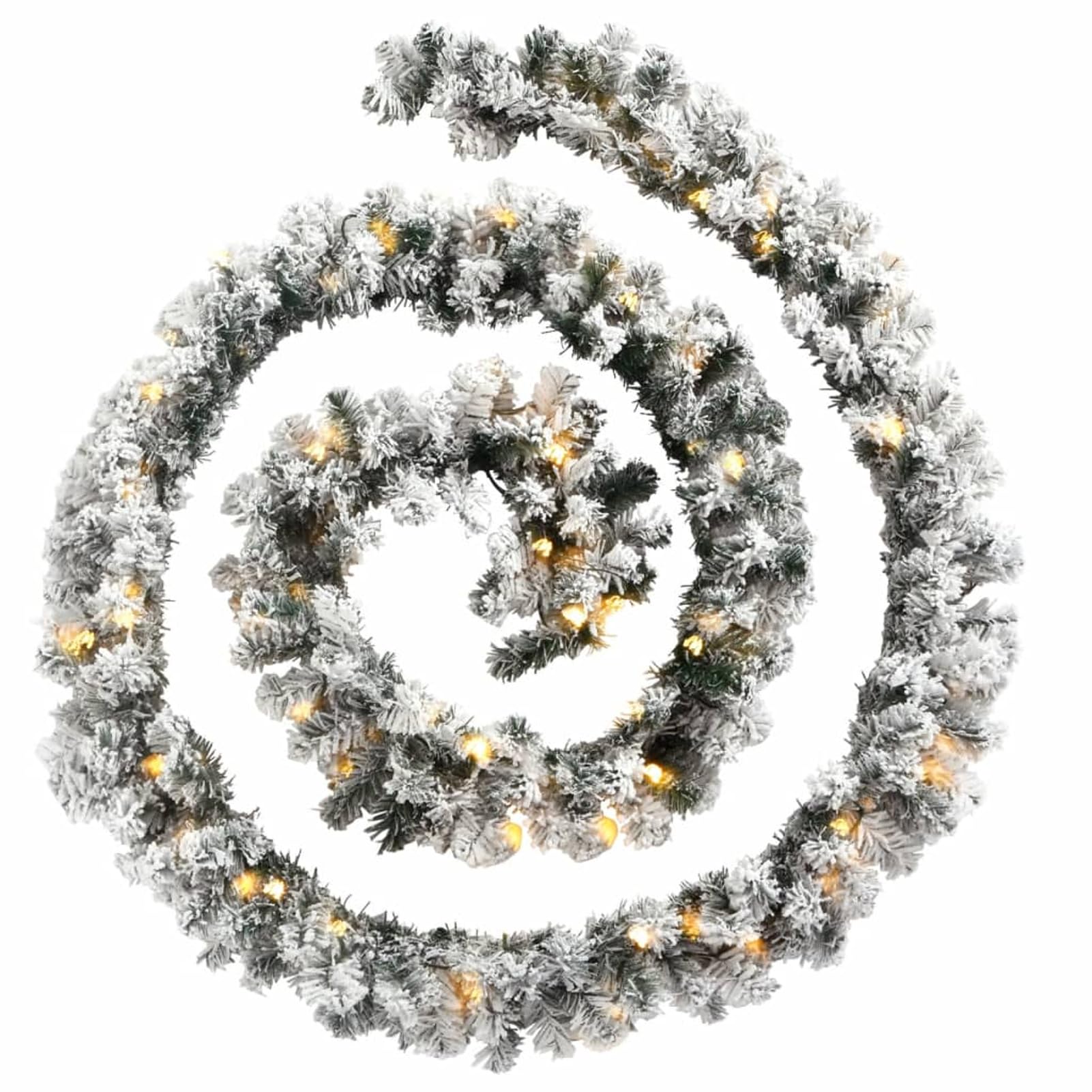 Gecheer Guirlande de Noël avec Lumières LED Vert 5 m PVC, Décoration à Suspendre Guirlande avec Branches et Lumineuses à LED pour Sapin de Noël, Couronne pour Arbre de Mur, Cheminée