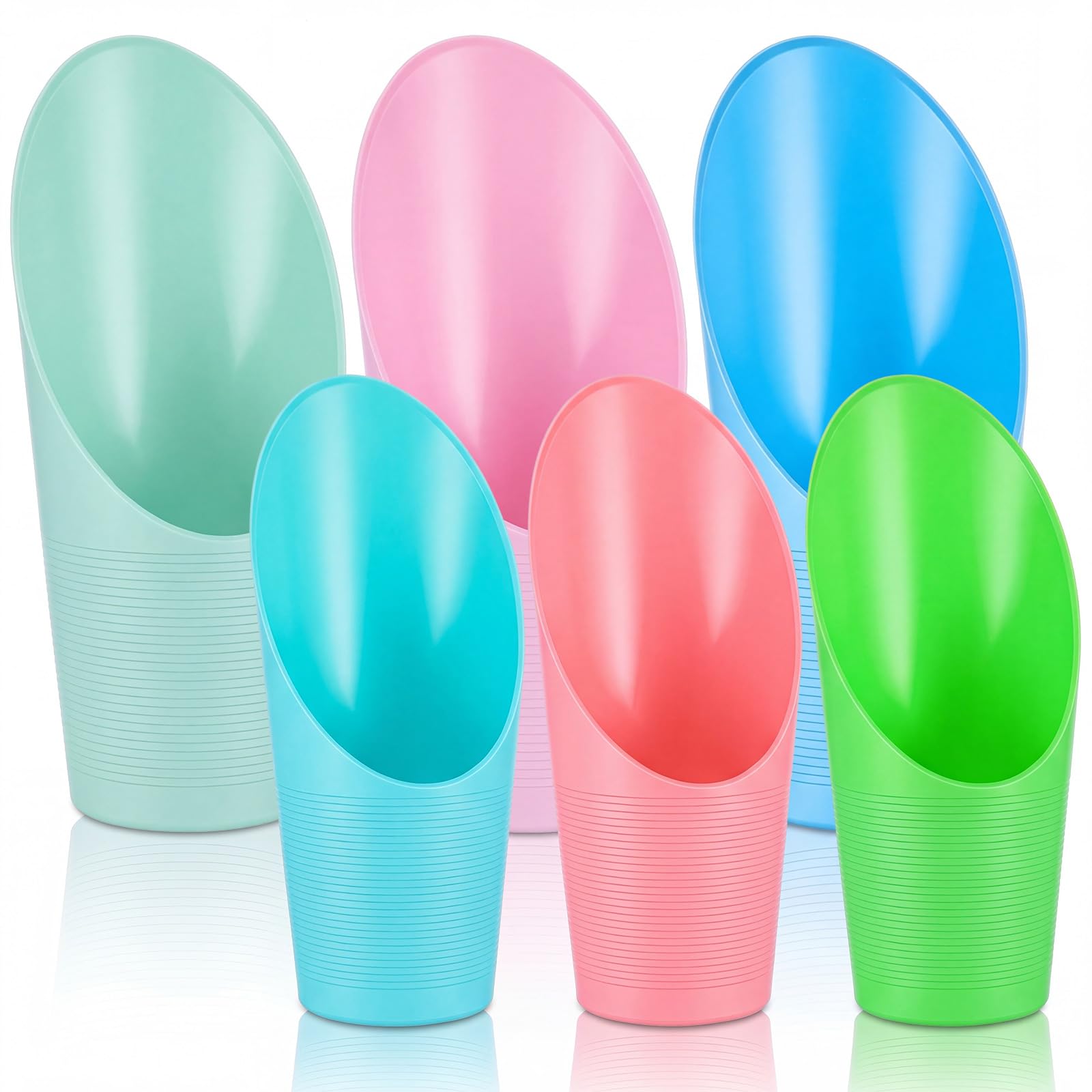 6 Pcs Assorted Sizes Bonsai Soil Scoops Plastic Garden Shovels