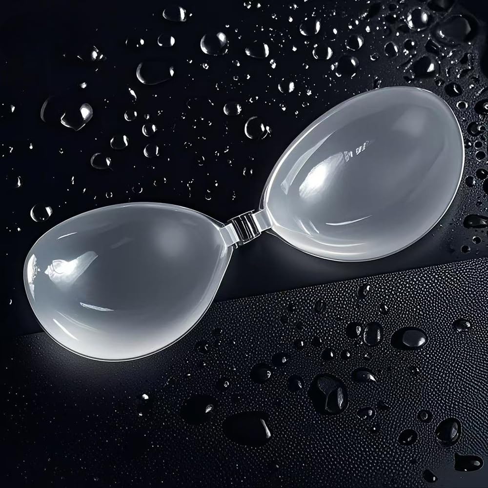 Transparent Soft Silicone Bra Invisible Push Up Bras Sexy Strapless Adhesive Bralette Front-Buckle Underwear