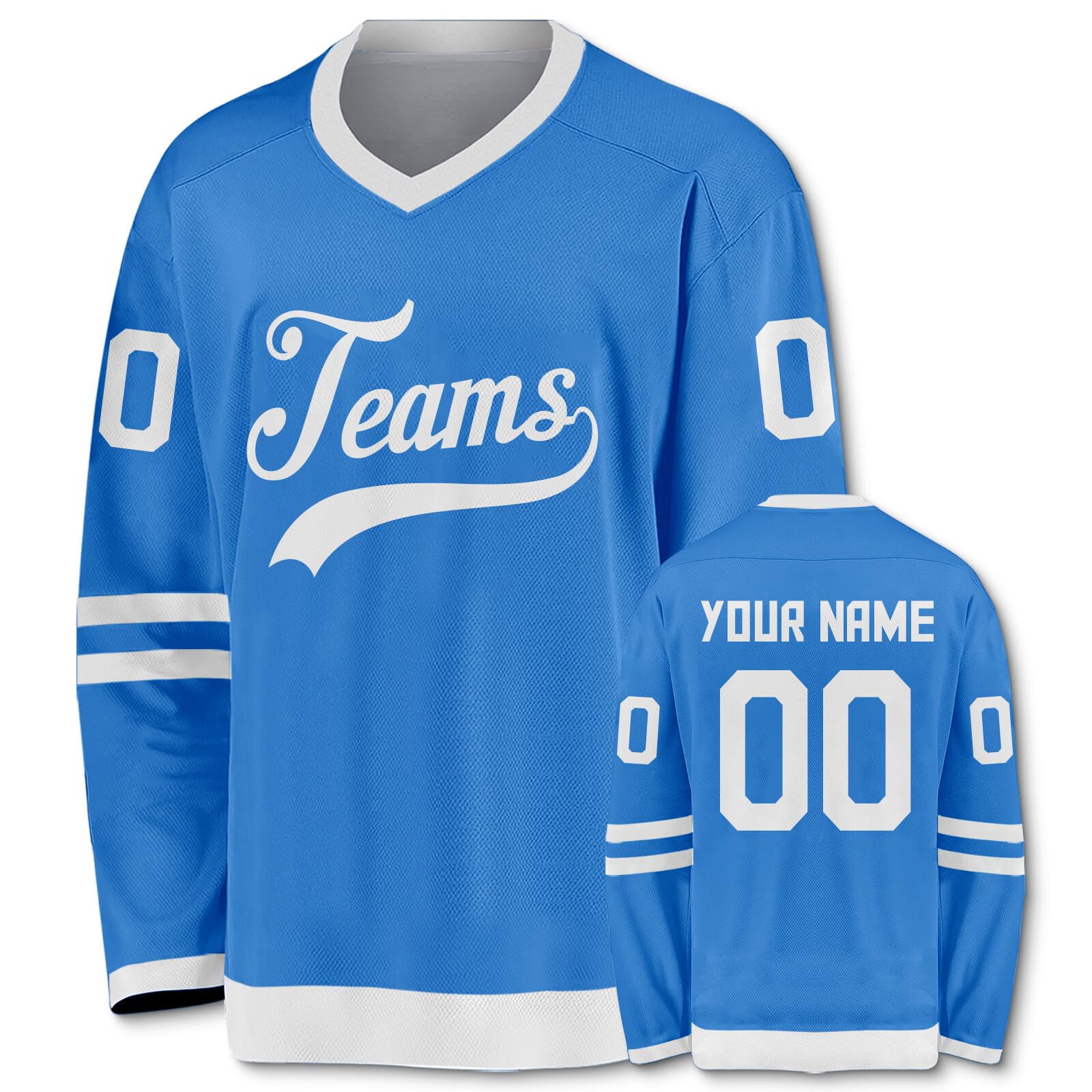 Custom Ice Hockey Jersey Hip Hop Personalized Printed Long Sleeves Hockey Jersey Custom Gift for Men Women Youth Kid