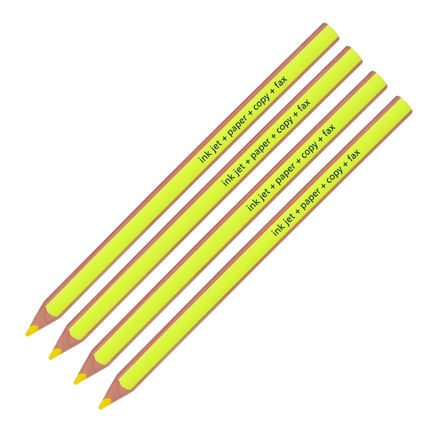Staedtler Textsurfer Dry Highlighter Pencil 128 64 Drawing for Writing Sketching Inkjet,paper,copy,fax(pack of 4) (Yellow 4 Pencils) by Staedtler