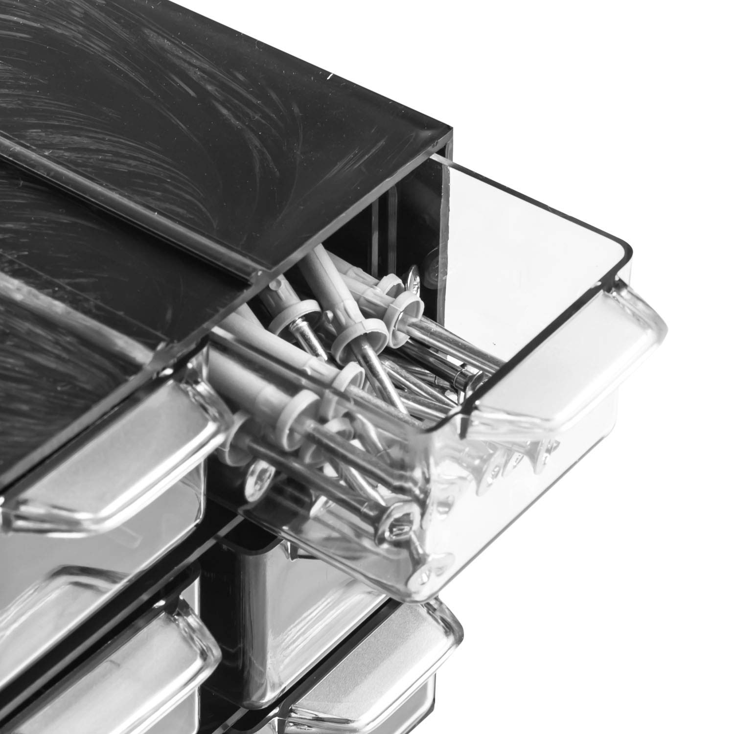 36 cassetti ampliabili infinitamente modulo combinato trasparente