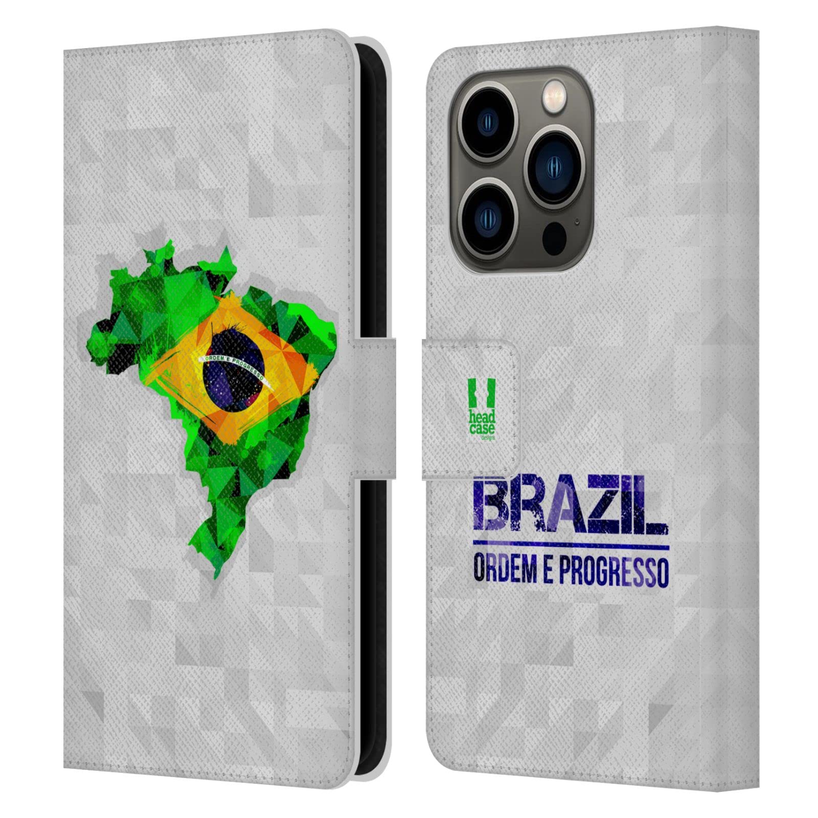 Funda de cuero tipo libro Apple iPhone 14 Pro con mapas geométricos 7