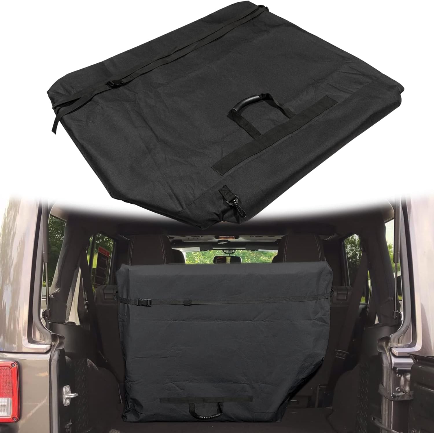 Sunluway Freedom Panel Hard Top Storage Bag with Handle compatible with 2007-2024 Jeep Wrangler JK JKU JL JLU Sports Sahara Freedom Rubicon Unlimited 2/4 Door & 2020-2024 Gladiator JT