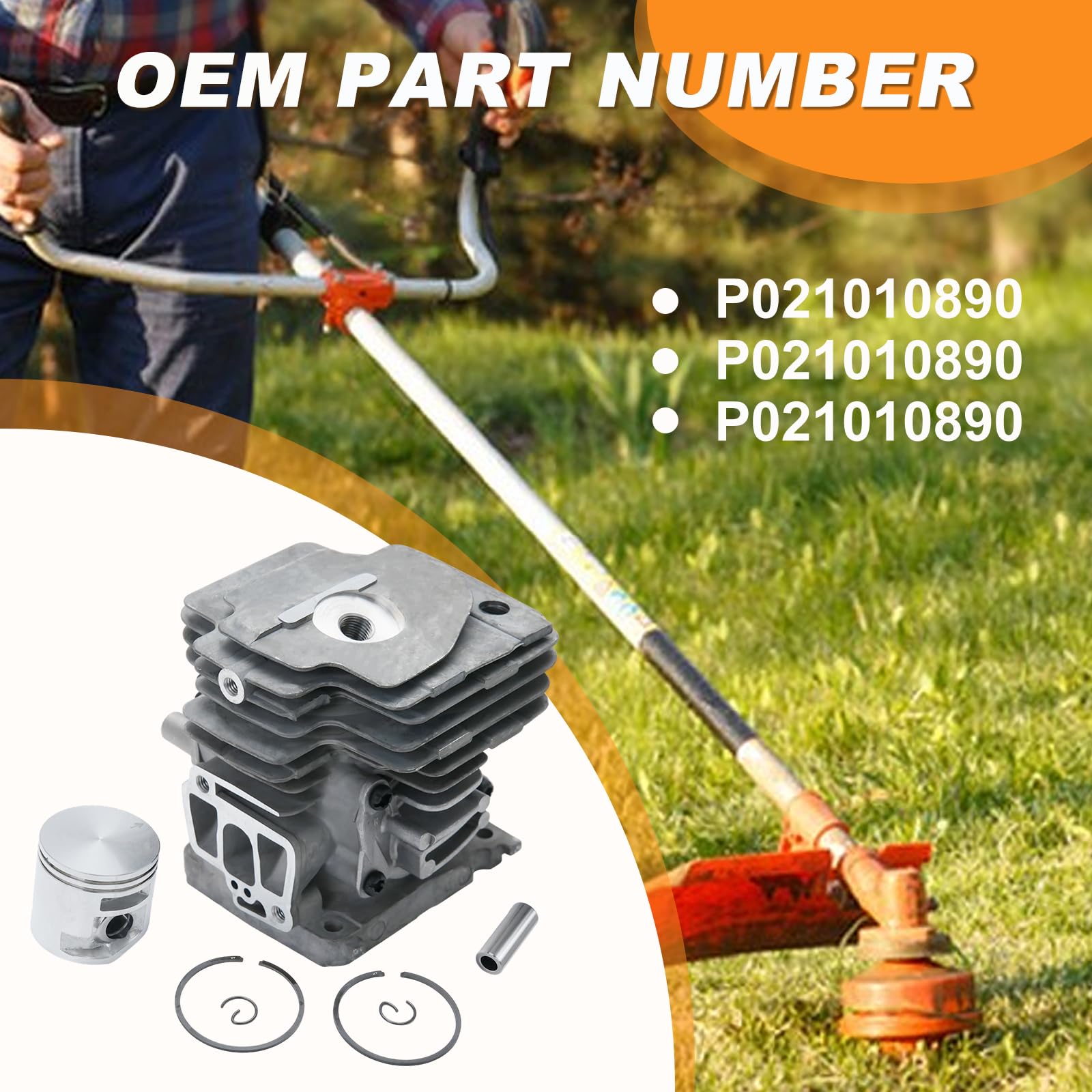 Kit cylindre pour Stihl FR410 C, FR 460 TC, FS 240, FS 240 C, FS 240 R, FS 240 RC, FS 260, FS 260 C, FS 260 R, FS 260 RC, FS 360 C, FS 410 C, Remplace 4147 020 1207
