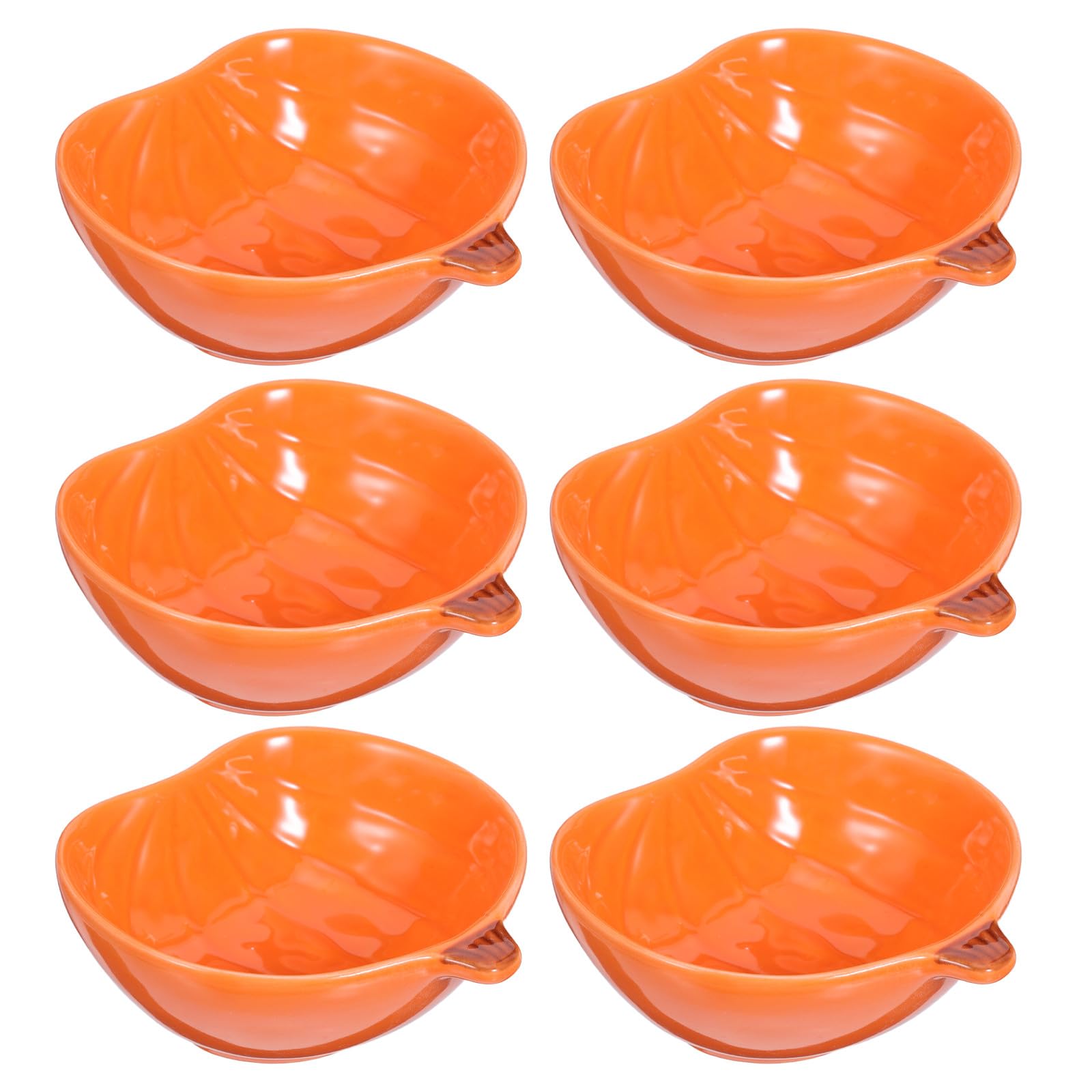 OUNONA 6 sztuk ceramicznych miseczek do maczania dyni jesiennych, małe naczynia do serwowania sosu, przypraw i przekąsek na Święto Dziękczynienia i Halloween