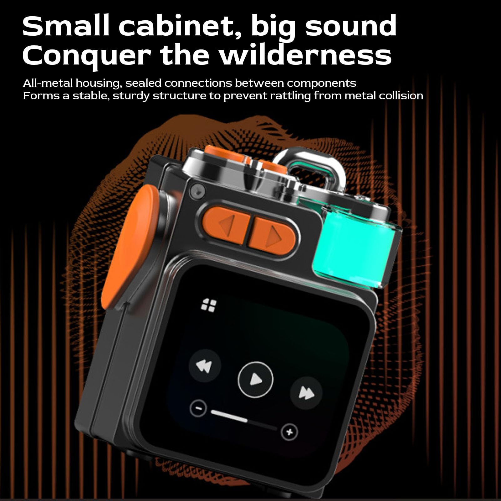 Fockety Haut-Parleur Bluetooth avec écran, écran Tactile LED Bluetooth