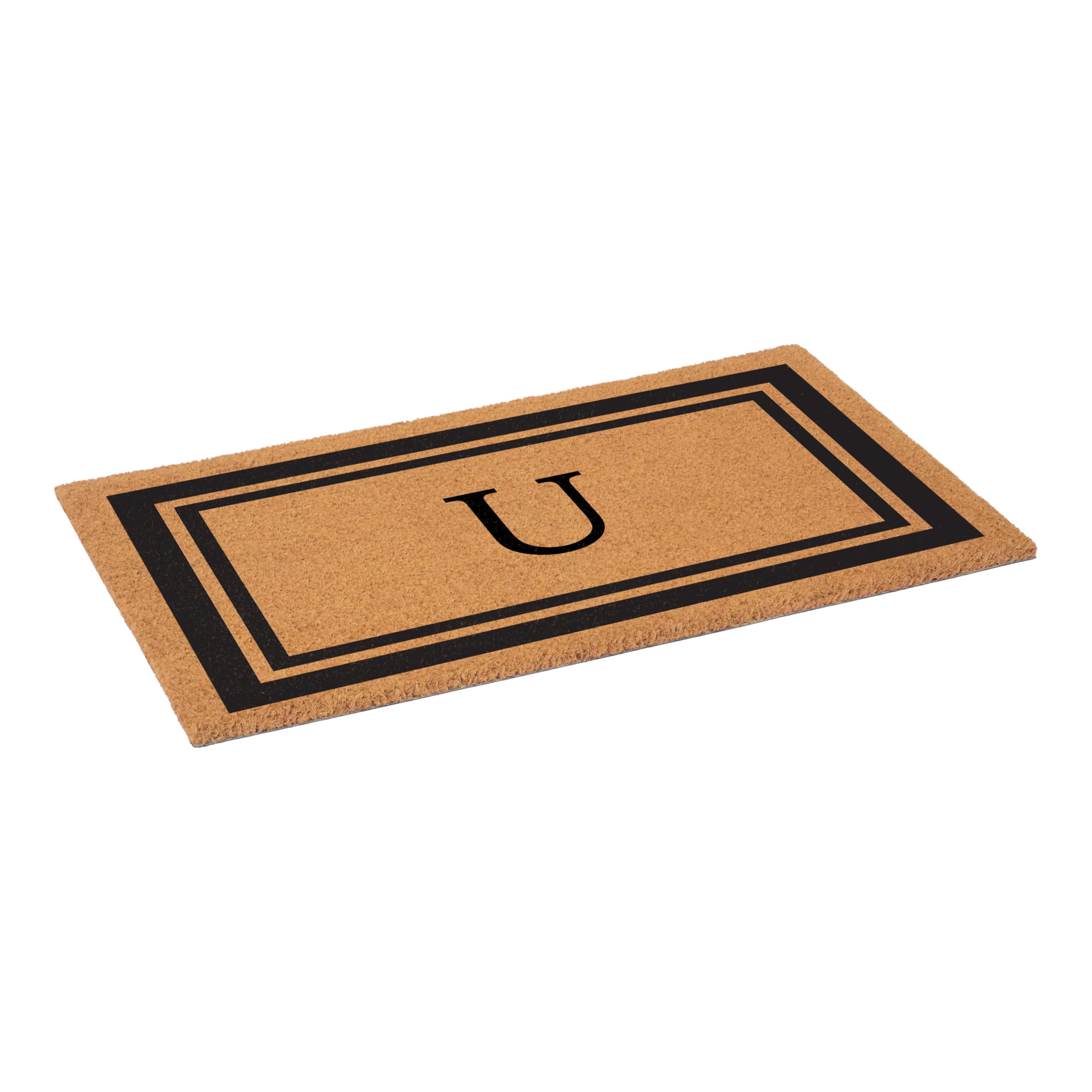 Calloway Mills 152962436U Paillasson monogramme Bordure noire 61 x 91,4 cm (lettre U)
