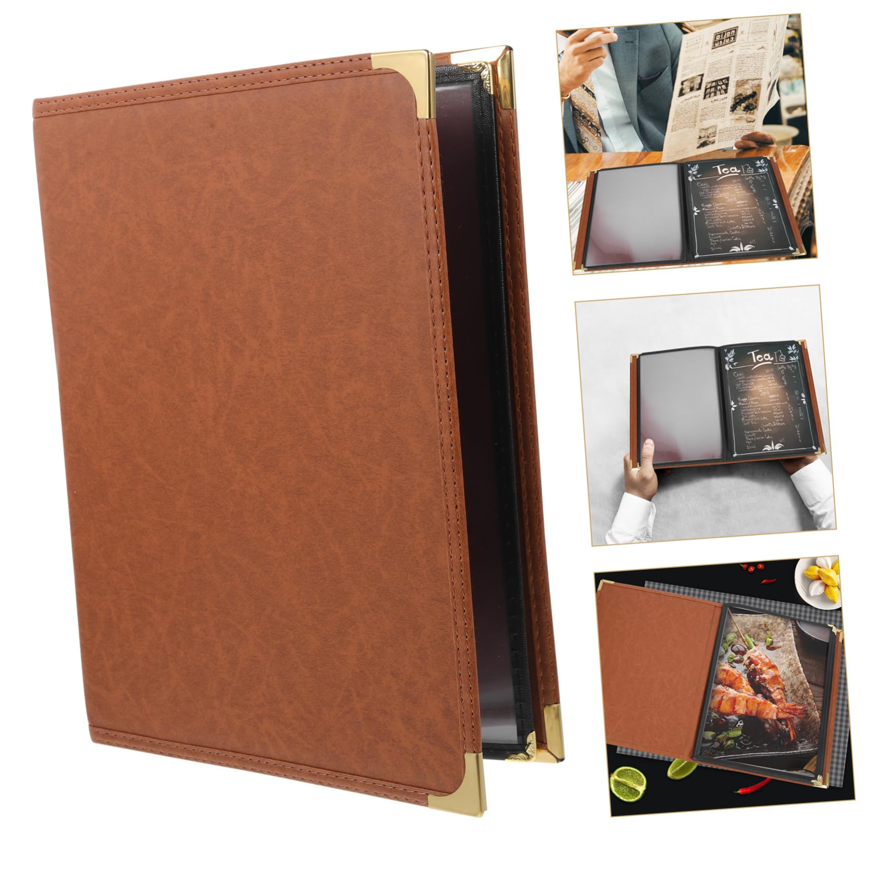 HEALLILY Menu Covers Waterproof Oil-Resistant Reusable Menu Cover for Hotel Restaurant Bar Easy to Clean