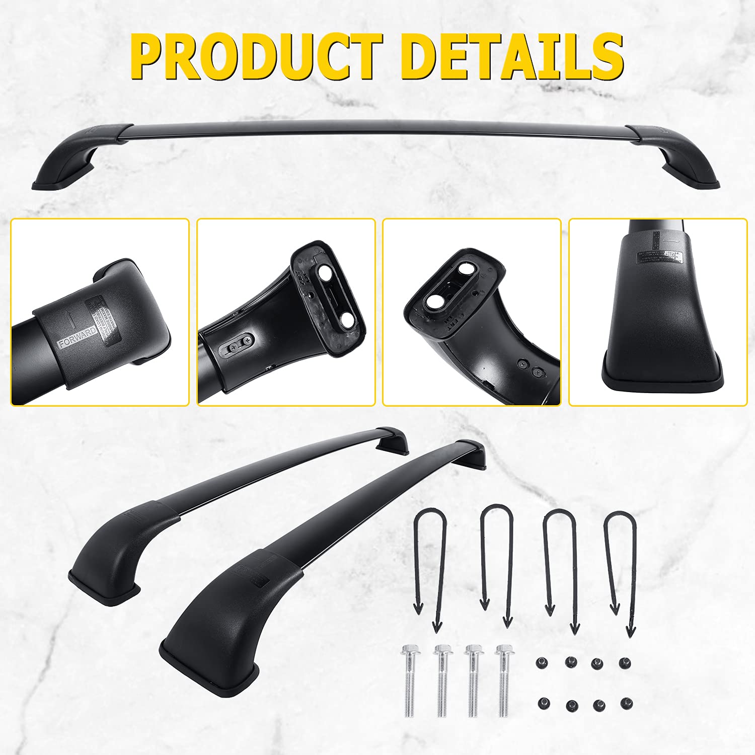 AUXMART Roof Rack Cross Bars for Toyota Highlander 2014 2015 2016 2017