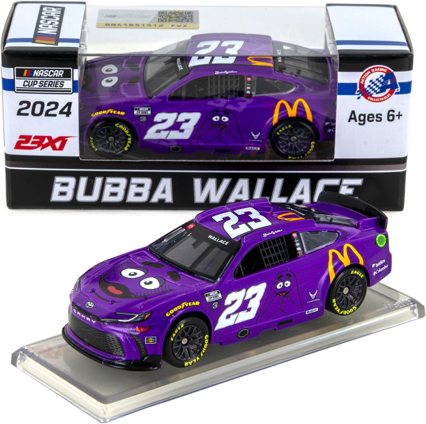 Lionel Racing Bubba Wallace 2024 McDonald Grimace Diecast Car 1:64 Scale