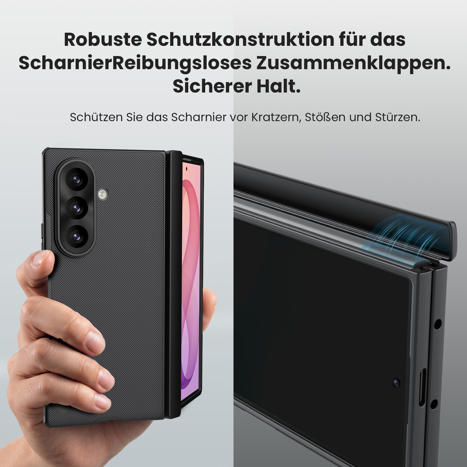 Nillkin für Samsung Galaxy Z Fold 8 Ultra Hülle, Kompatibel mit Magsafe, Scharnierschutz Slim Schutzhülle, Frosted Shield Fold Hart PC Anti-Kratz Dünn Handyhülle, Schwarz