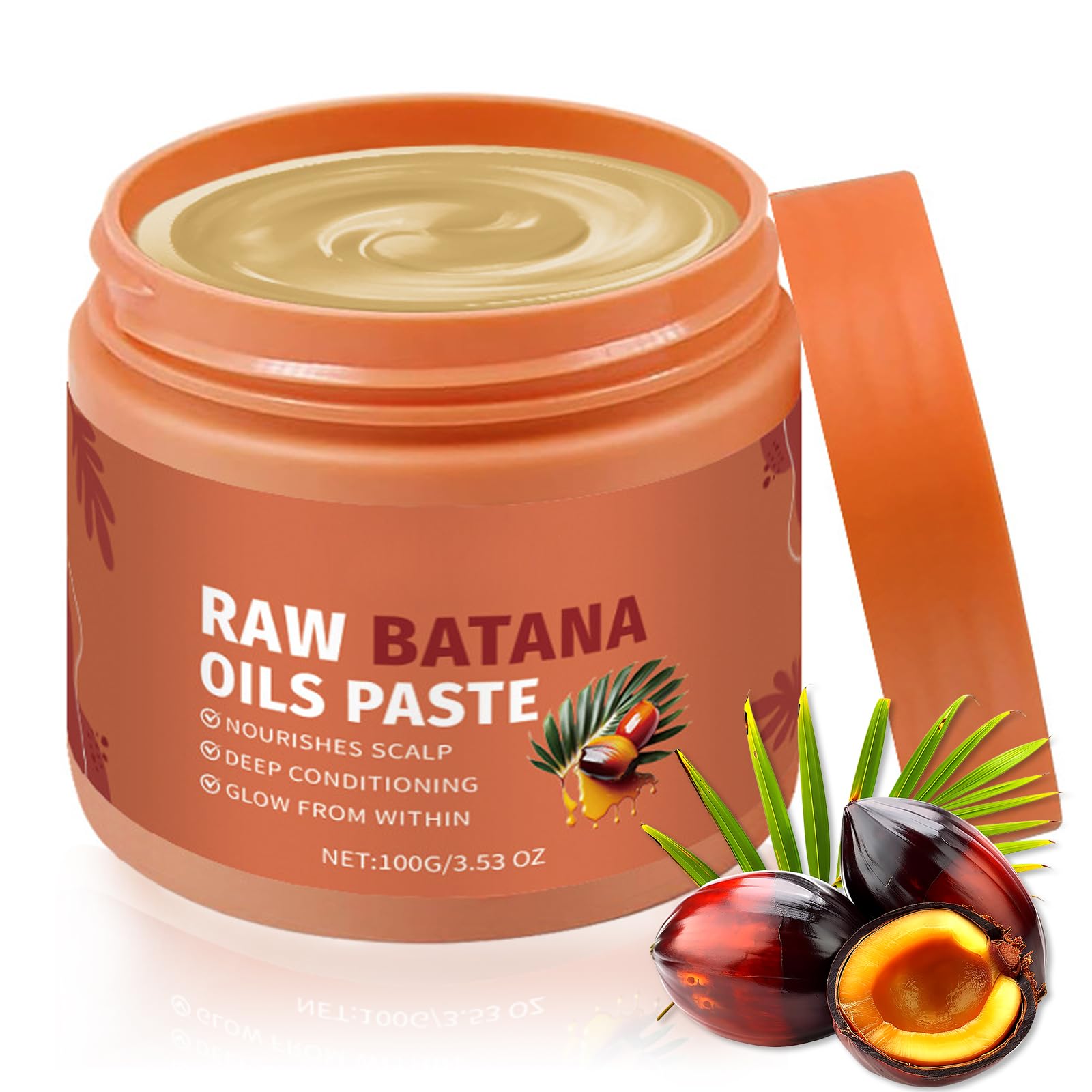 Raw Batana Oil Paste 100g, Organic Batana Hair Oil for Hair Growth