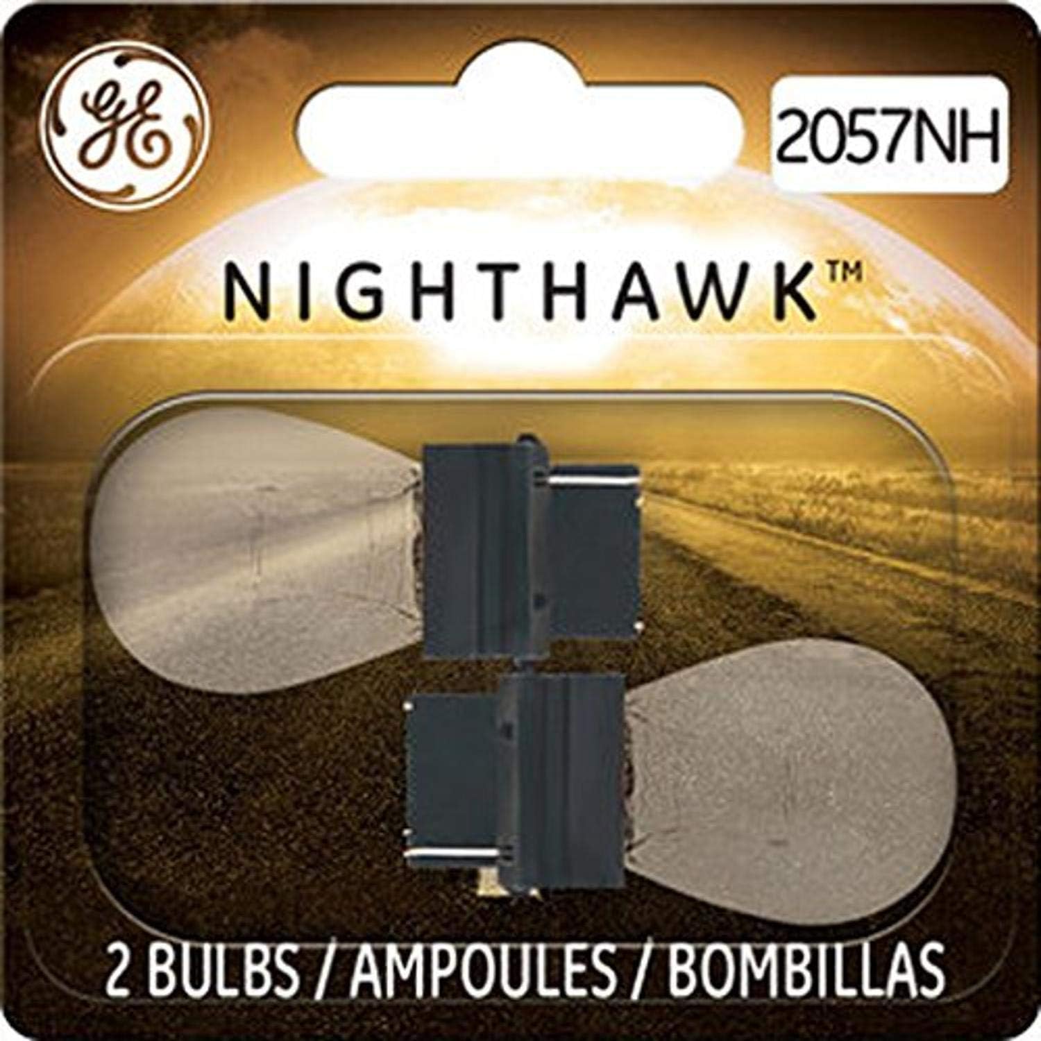 GE Lighting 2057NH/BP2 Nighthawk Automotive Replacement Bulbs, 2-Pack
