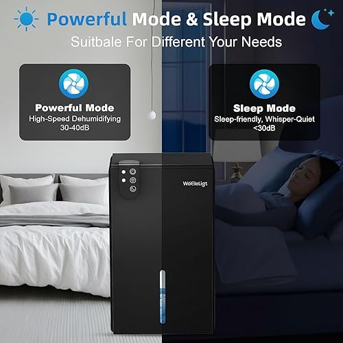 Miniatura 4 de Deshumidificadores para el hogar de 1000 pies cuadrados, tanque de agua de 85 onzas, deshumidificadores para baño, sótano, dormitorio, armario,