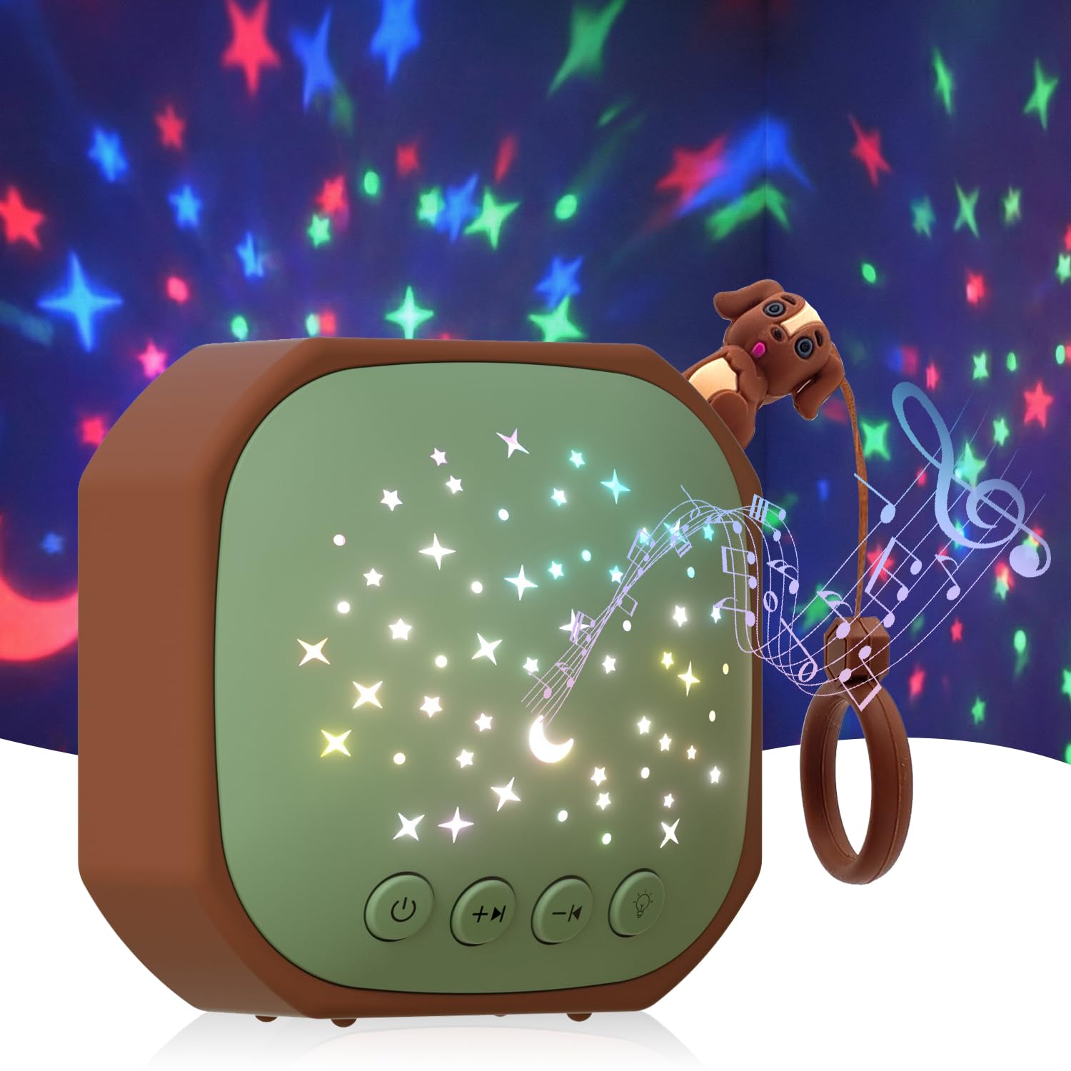 Baby White Noise Sound Machine Sleep Soother with Portable Star Projector