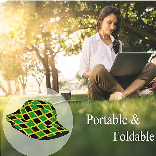 Miniatura 5 de Sombrero de pescador con bandera de Jamaica para hombre y mujer, sombrero de sol de verano, gorra de pescador abstracta para viajes al aire libre
