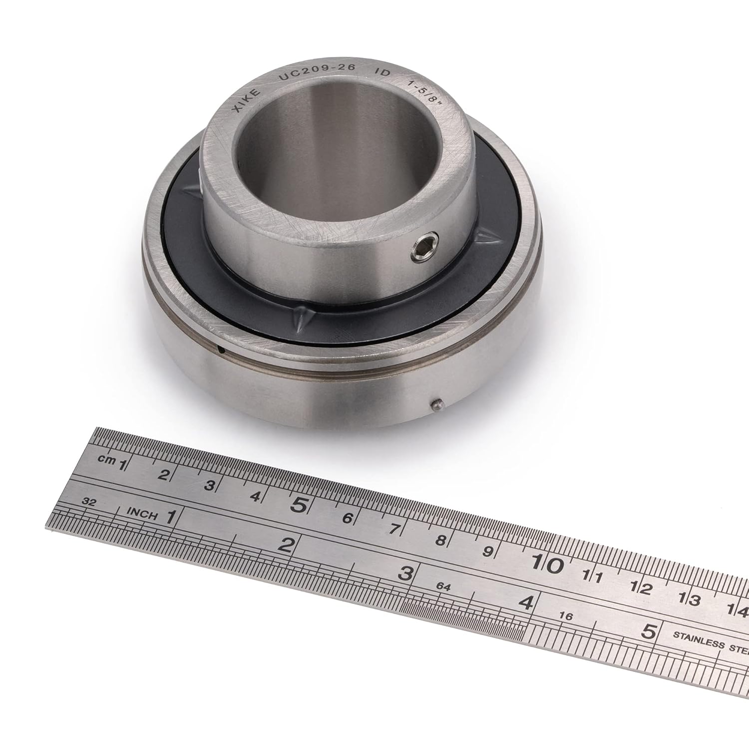 XIKE 2 Pcs Chrome Steel UC209-26 Bore 1-5/8" Insert Ball Bearings, with Sealed and Set Screw, Fits P209/F209/FL209/T209/PA209/FA209/FB209 and More Bearing Housings.