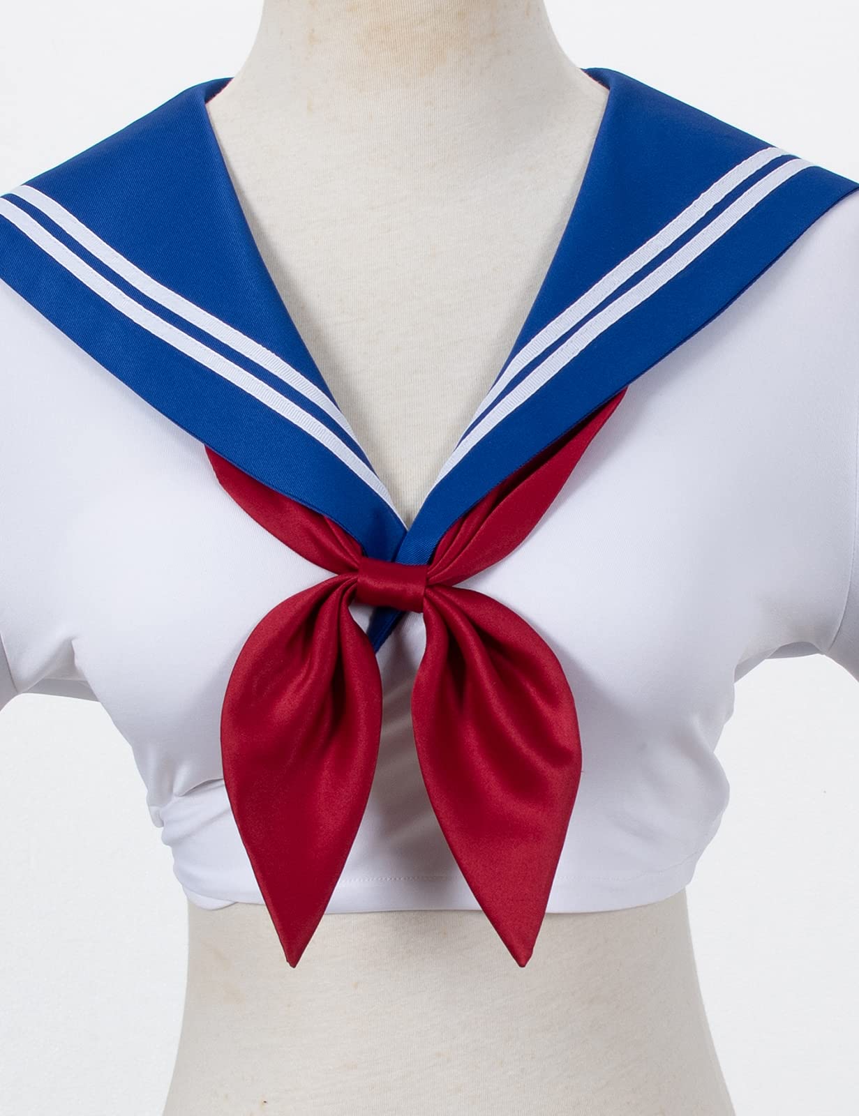 Japanese Anime Schoolgirl Classic Sailor JK Harajuku Crop Top Tie up Pleated Skirt Uniform Seifuku Socks Bow Set