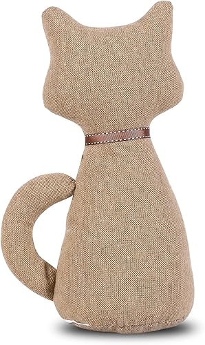 Miniatura 2 de SANFERGE Bonito tapón decorativo de puerta para el hogar y la oficina protectores de pared pesados con peso de animales de tela perro rojo a cuadros