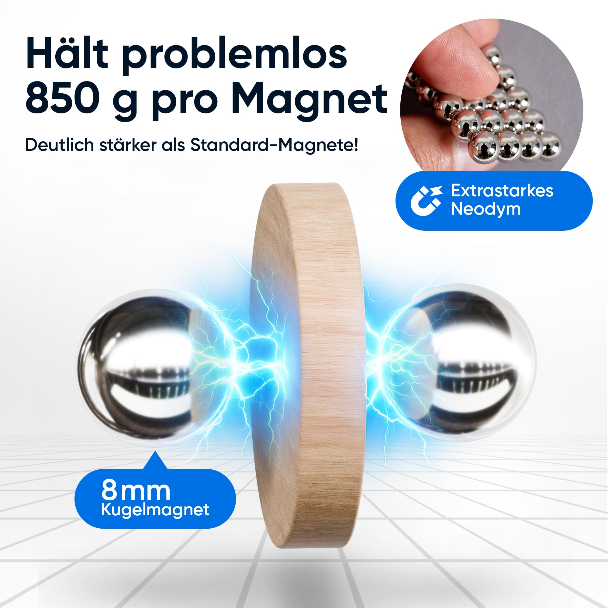 12 Pezzi Di Magnetini Pazzeschi! Neodimio 25mm Con Viti E Cacciavite – Roba Forte Per Officina E Cucina - 3