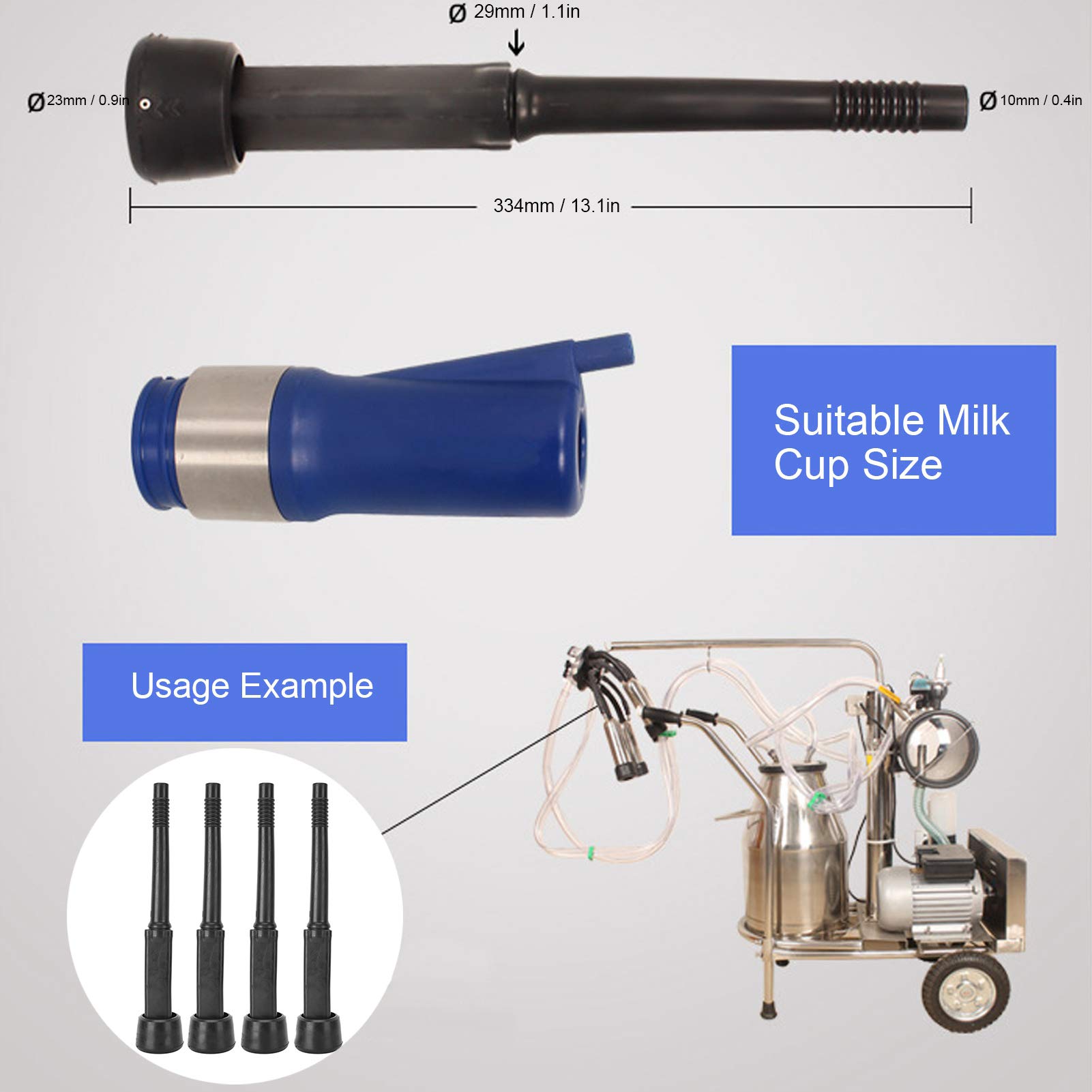 4 STUKS Melken Liners Speen Cup Vervanging Schapen Vee Melkmachine Rubber Borst Collector Mouw Food-Grade Innerlijke Bussen 4 STUKS Melken Liners Speen Cup Vervanging Schapen Vee Melkmachine Rubber Borst Collector Mouw Food-Grade Innerlijke Bussen