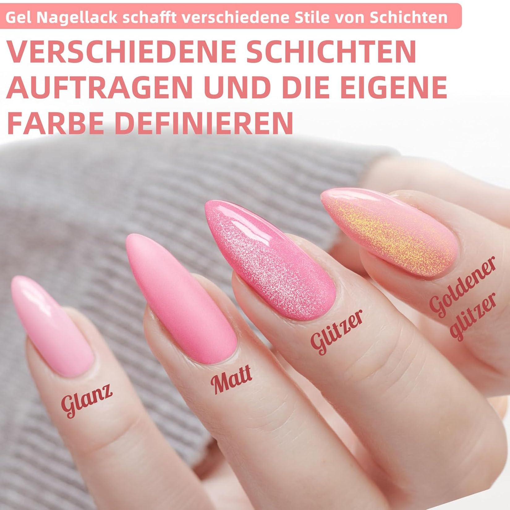 Phoenixy 29 Stück Nagelset Gelnägel Starterset, 24 Farben UV Nagellack Set mit Nageldesign und Werkzeuge, Gelnägel Set für Nagelkunst zu Hause