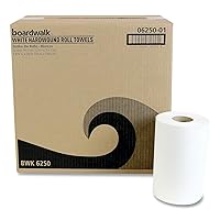 Vista 2 de Boardwalk 6250 - rollos de papel absorbente Hardwound, 1 capa sin perforar, color blanco, 106,68 m (caja de 12 rollos)