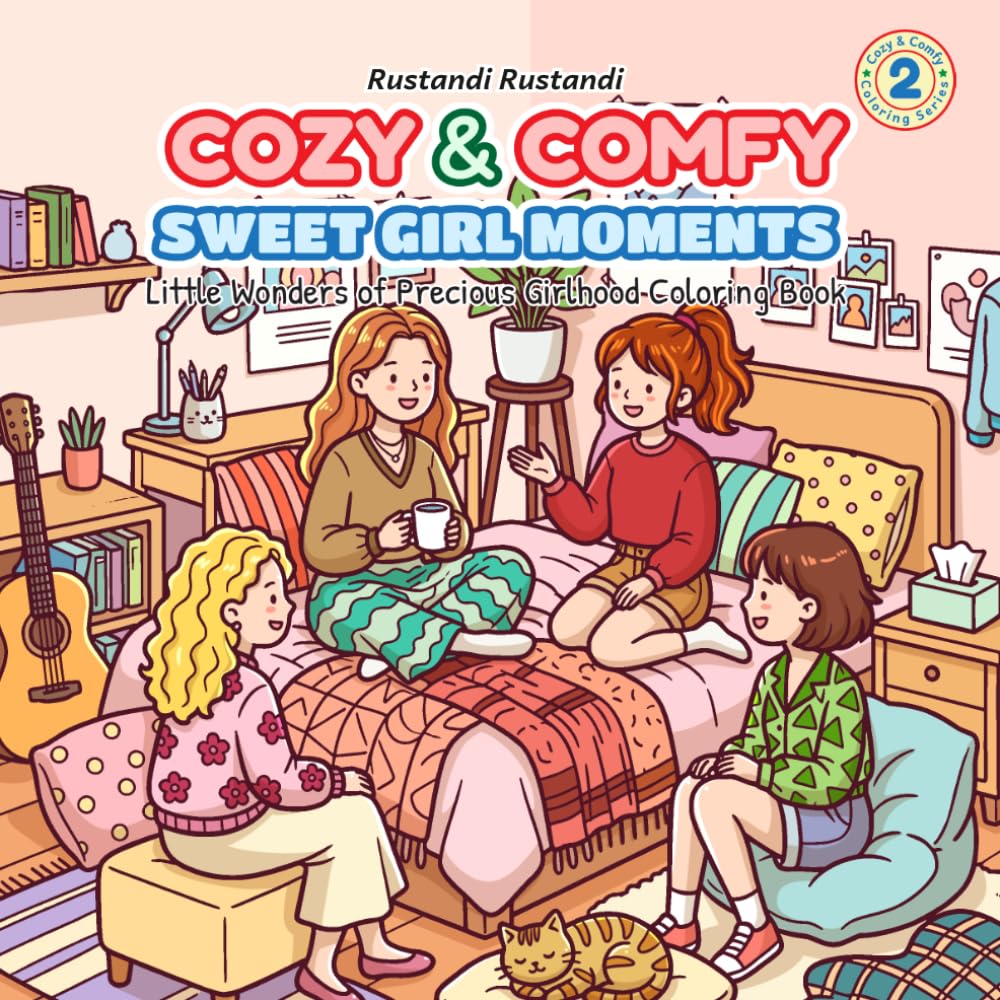 COZY & COMFY SWEET GIRL MOMENTS: Little Wonders of Precious Girlhood (Cozy & Comfy Coloring Series)