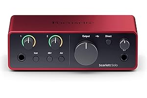 Focusrite Scarlett Solo 4th Gen USB Audio Interface: Your Gateway to Studio-Quality Recordings