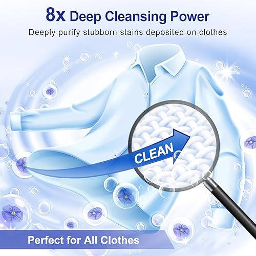 Miniatura 9 de Binbata Hojas de detergente para ropa, 200 cargas, hojas de lavandería ecológicas hipoalergénicas, sin plástico, biodegradables, sin líquido, aptas