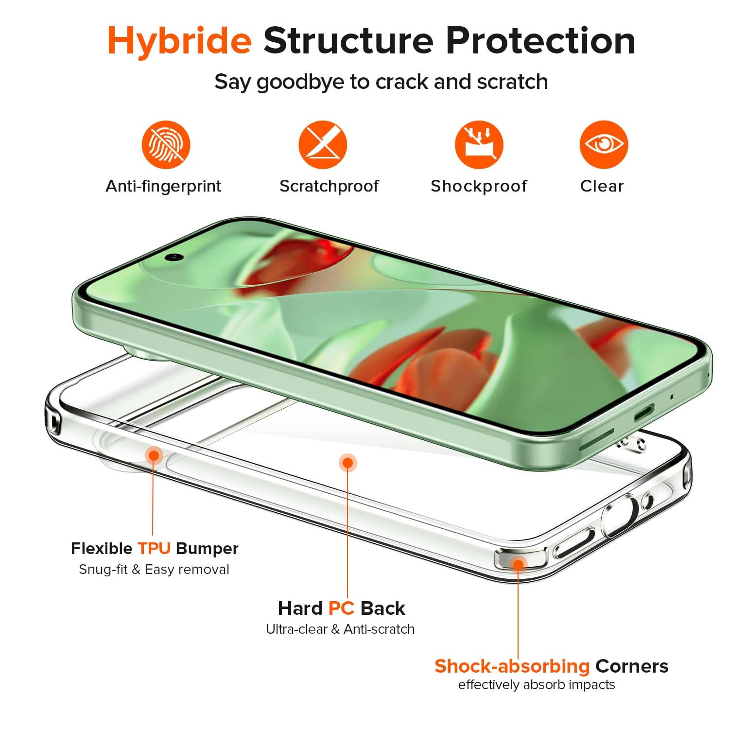 Coque Transparente Anti-jaunissement Pour Google Pixel 9A - Protection Militaire, Renforcée Aux Coins - 7