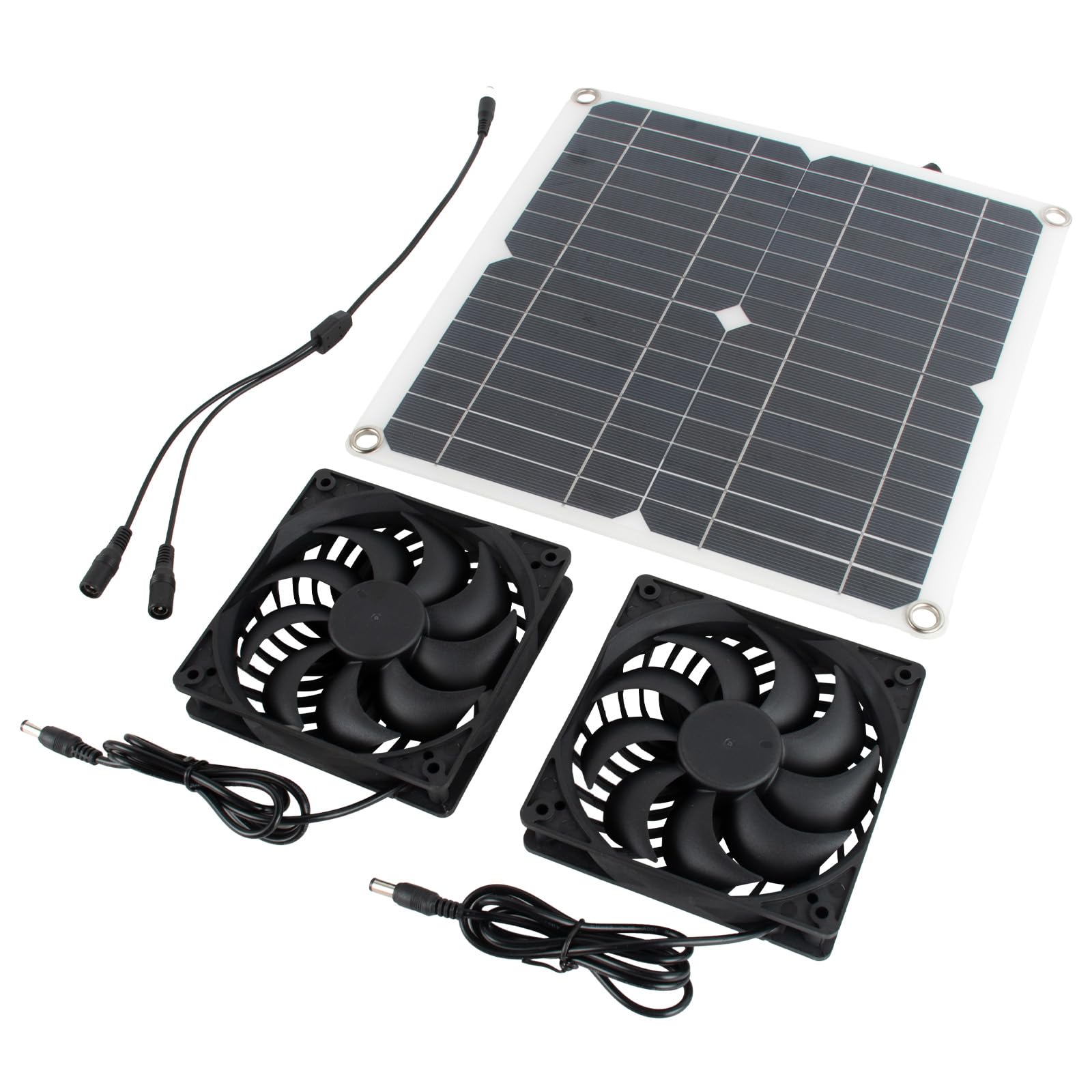 Ventilateur Solaire 12 W d'extraction pour Serre, Poulailler, Fenêtre