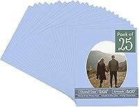 Vista 28 de CountryArtHouse Marco ovalado de 11 x 14 pulgadas, sin ácido, con núcleo blanco, corte biselado para fotos de 8 x 10 pulgadas, se adapta a marcos